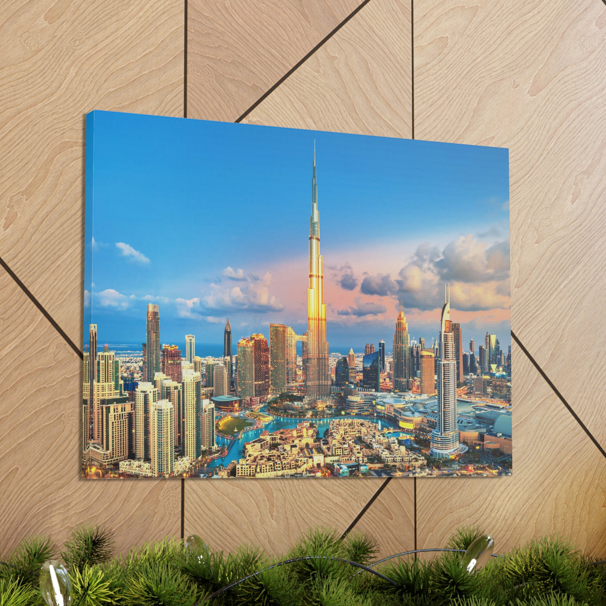 Dubai Daytime Skyline Canvas Artwork High-Quality Breathtaking Stunning Cityscape for Home Decor Ready to Hang-Express Your Love Gifts