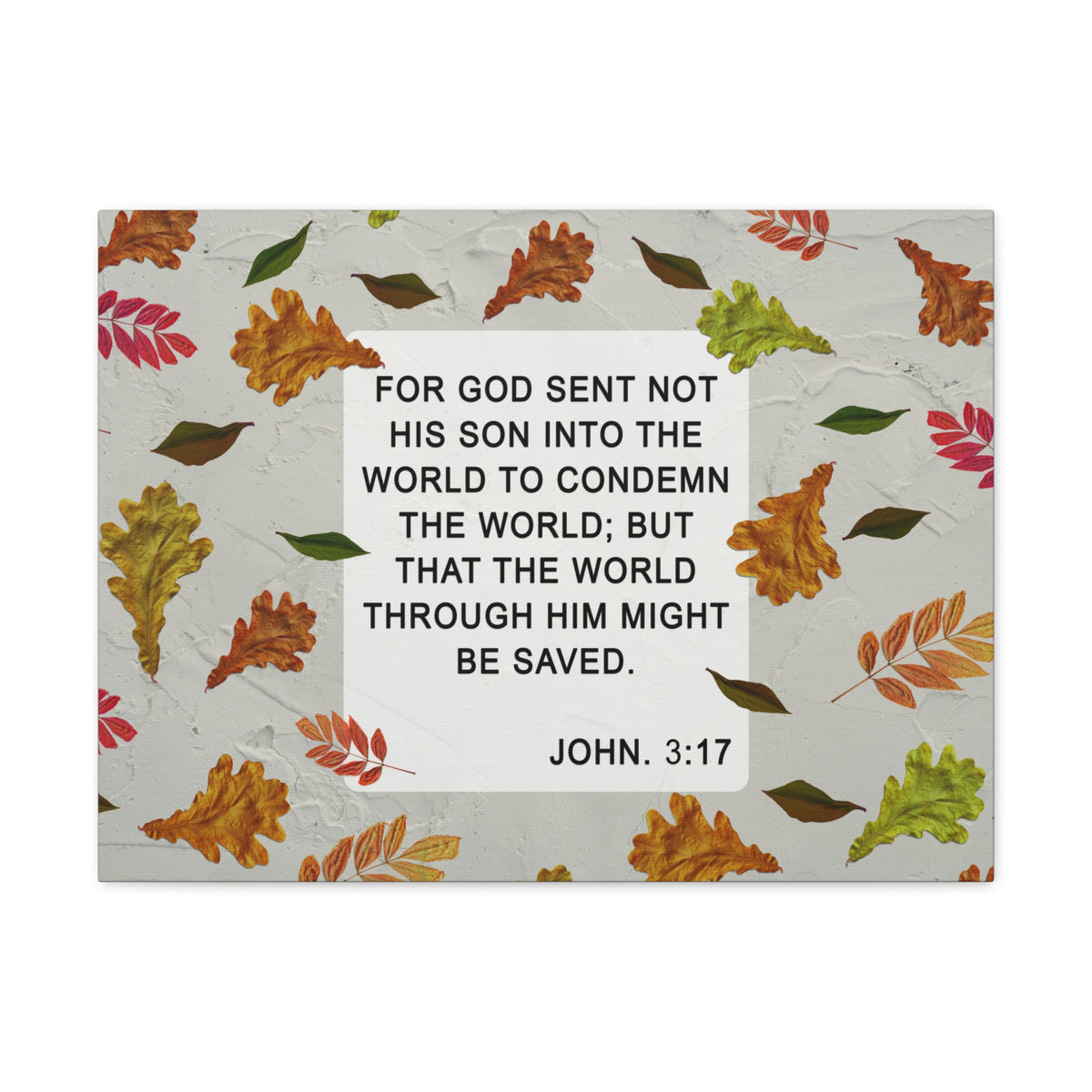 Scripture Walls God Sent John 3:17 Bible Verse Canvas Christian Wall Art Ready to Hang-Express Your Love Gifts