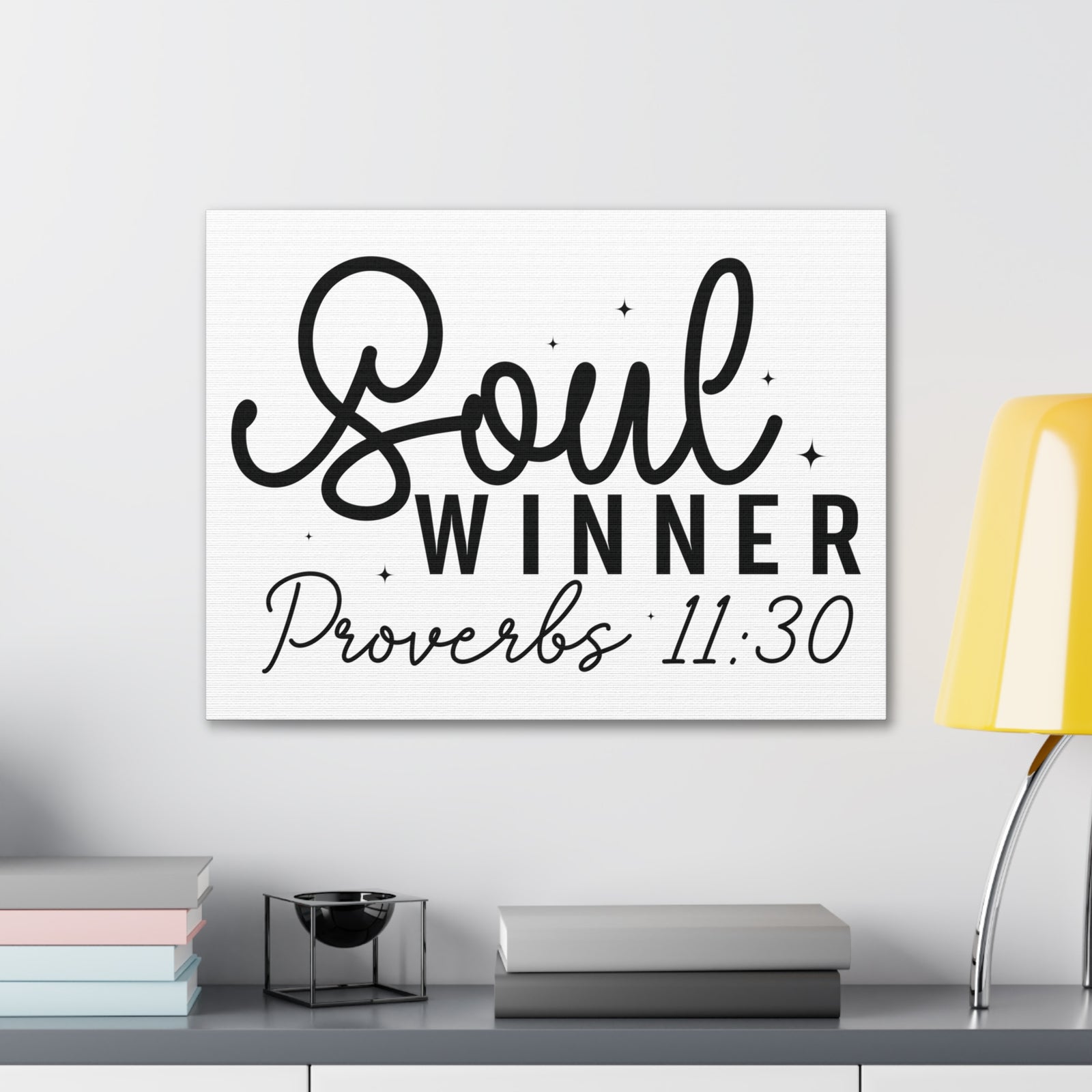 Scripture Walls Proverbs 11:30 Soul Winner Bible Verse Canvas Christian Wall Art Ready to Hang Unframed-Express Your Love Gifts