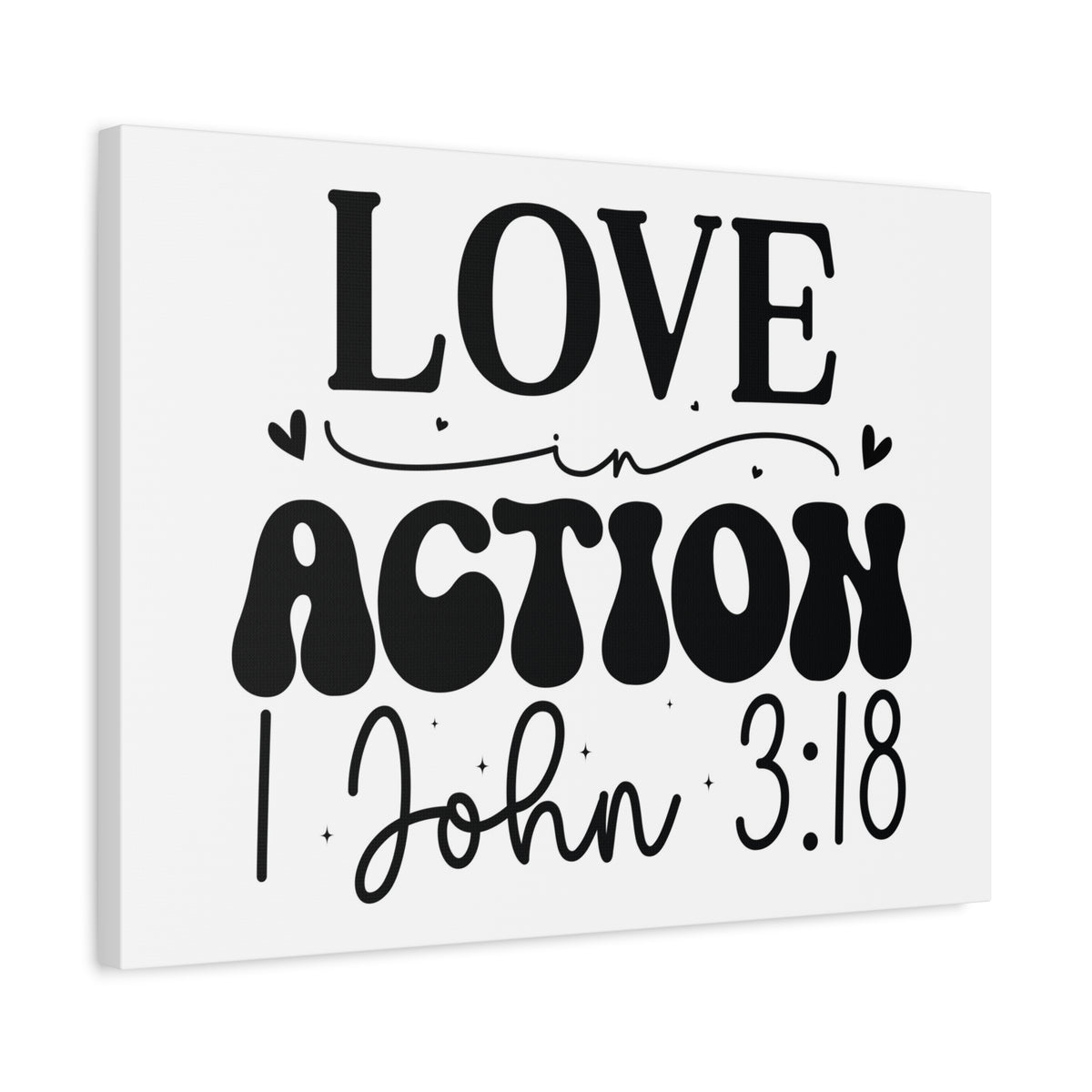 Scripture Walls 1 John 3:18 His Love in Action Bible Verse Canvas Christian Wall Art Ready to Hang Unframed-Express Your Love Gifts