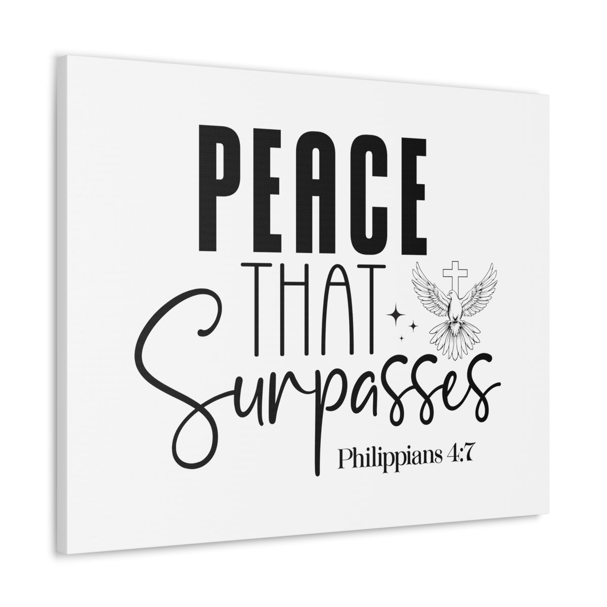 Scripture Walls Philippians 4:7 Peace That Surpasses Rubies Bible Verse Canvas Christian Wall Art Ready to Hang Unframed-Express Your Love Gifts