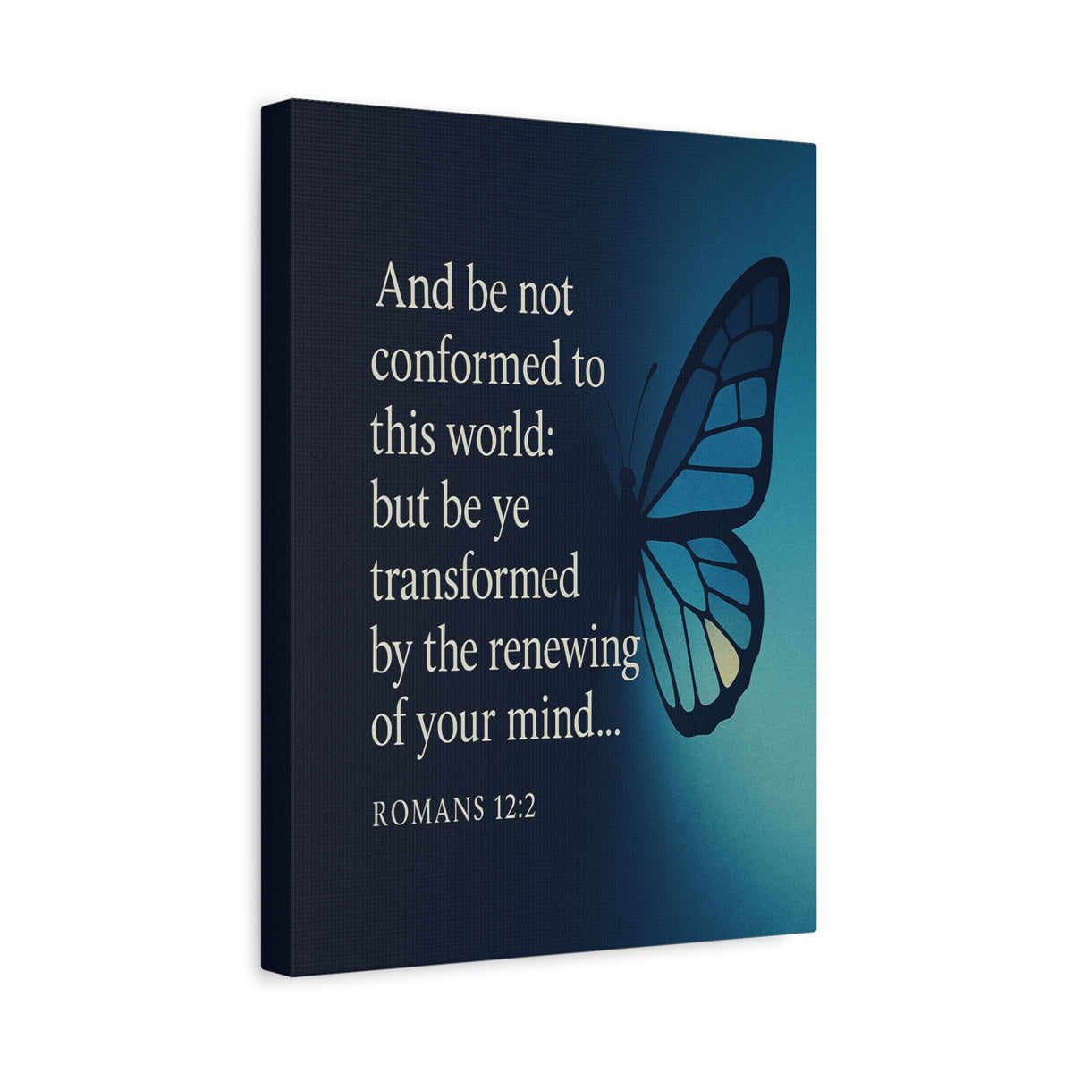 Bible Verse Canvas Romans 12:2 Christian Home Décor Wall Art Scripture Ready to Hang Faith Print-Express Your Love Gifts