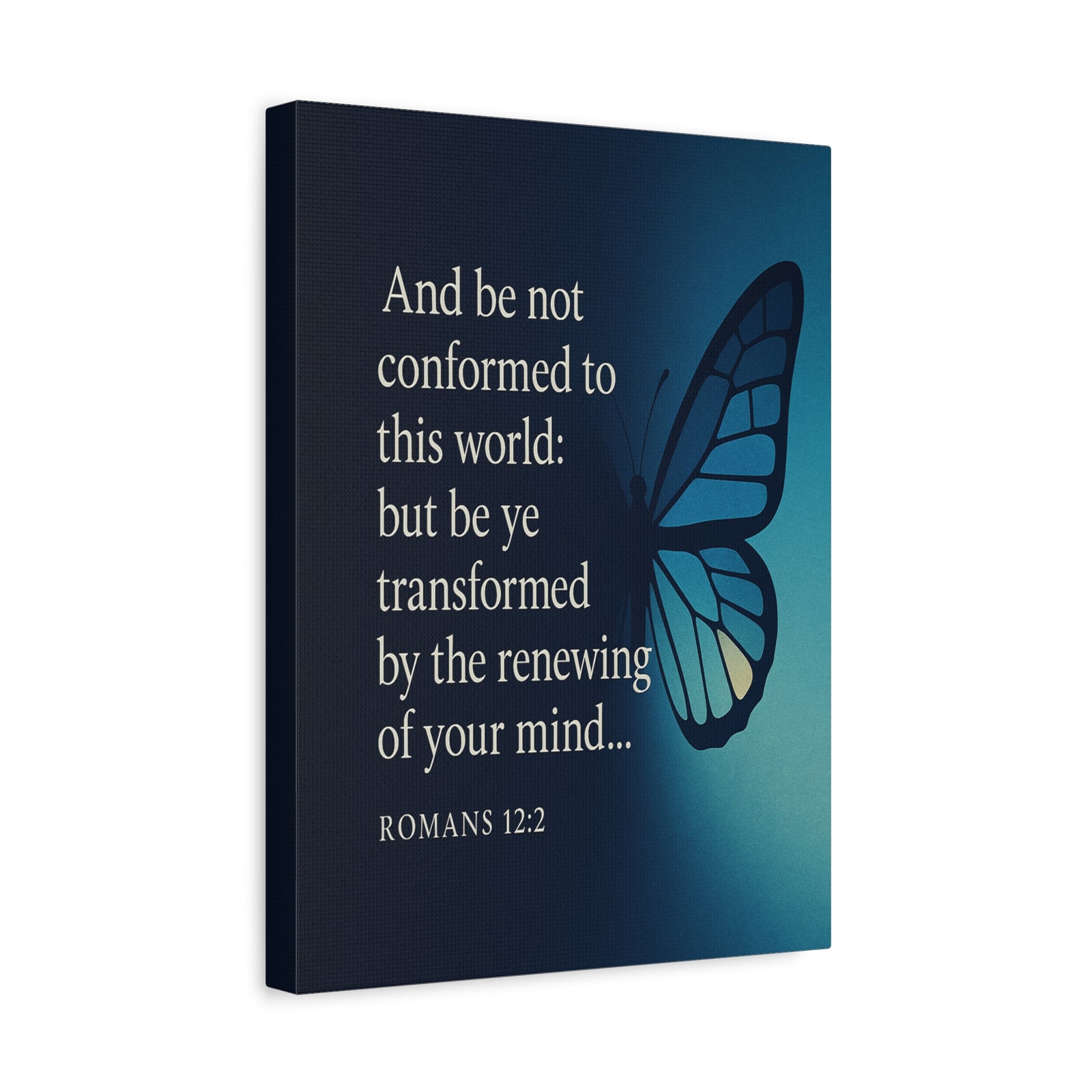 Bible Verse Canvas Romans 12:2 Christian Home Décor Wall Art Scripture Ready to Hang Faith Print-Express Your Love Gifts