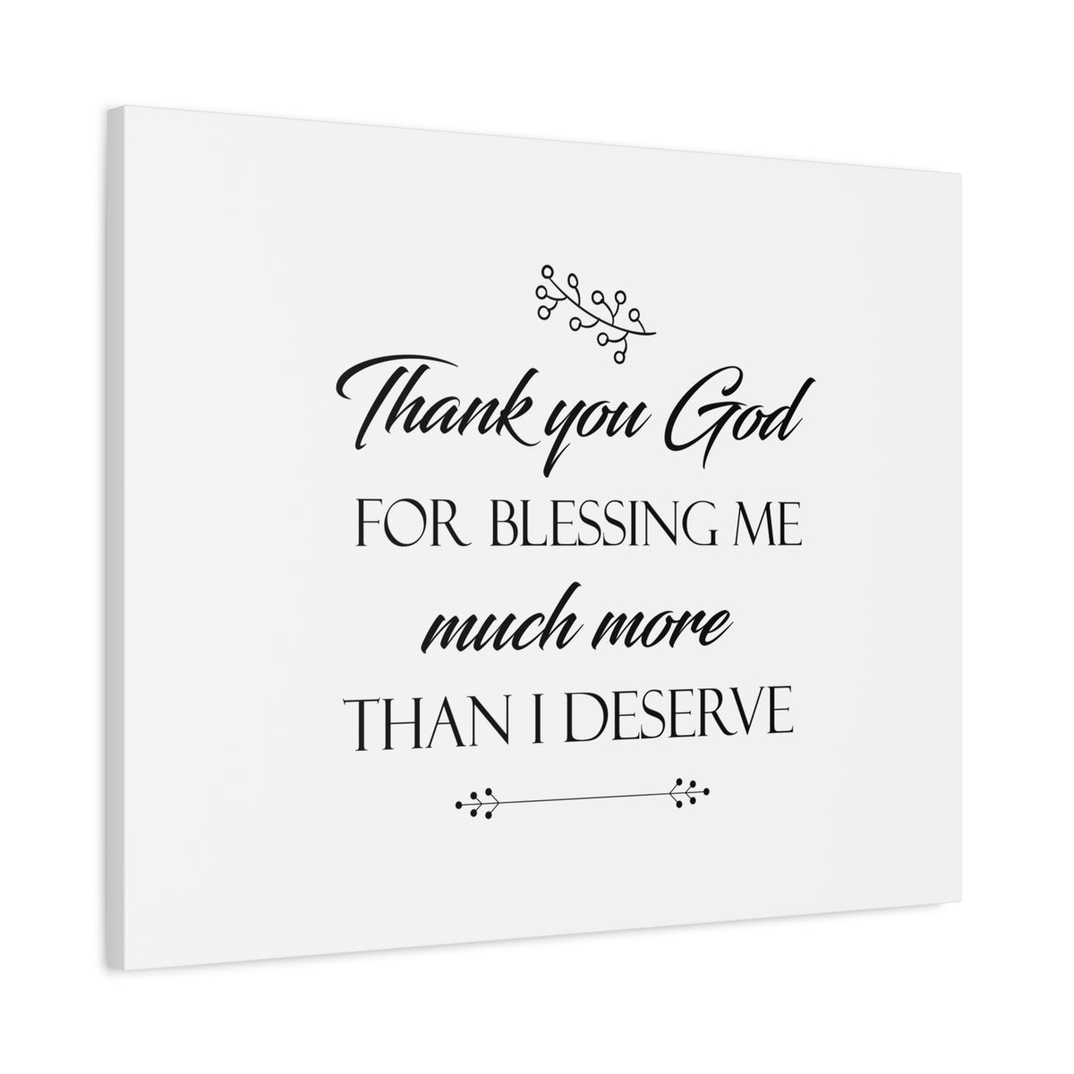 Scripture Canvas Thank You God For Blessing Me 2 Corinthians 9:8 Christian Wall Art Bible Verse Print Ready to Hang-Express Your Love Gifts