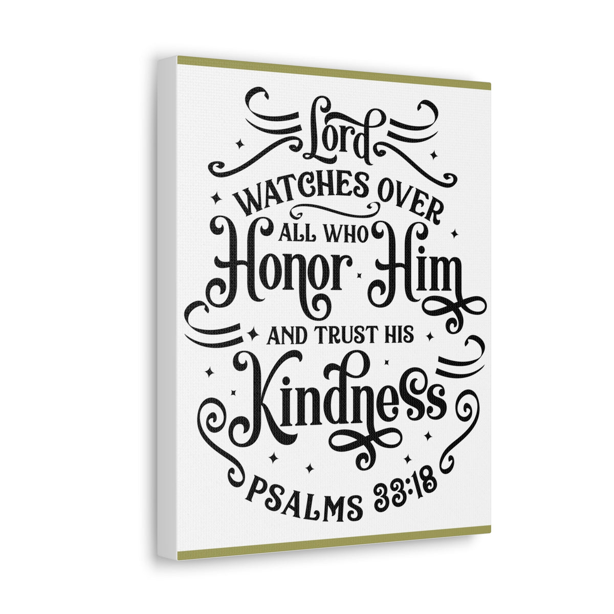 Scripture Walls Lord Watches Over All Who Honor Him Psalms 33:18 Bible Verse Canvas Christian Wall Art Ready To Hang-Express Your Love Gifts