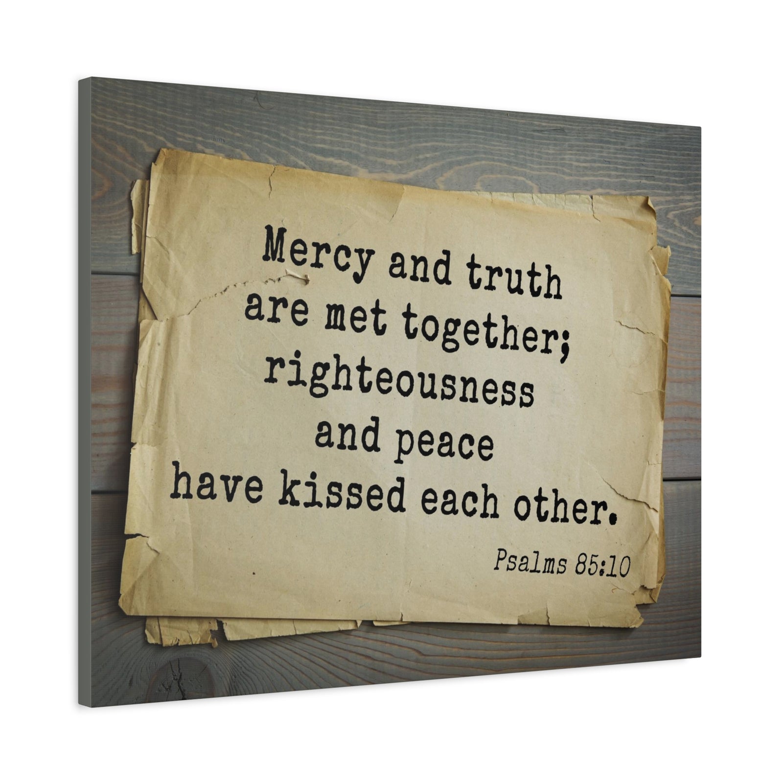 Scripture Walls Mercy And Truth Psalms 85:10 Bible Verse Canvas Christian Wall Art Bible Verse Print Ready To Hang-Express Your Love Gifts