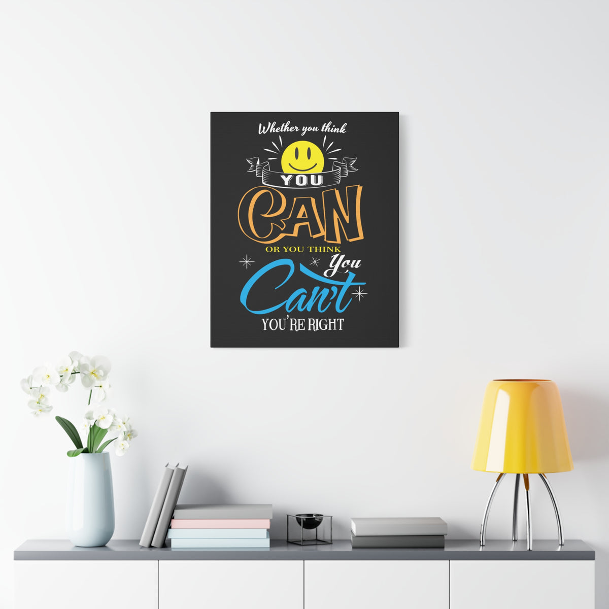 Inspirational Quote Canvas You Can Wall Art Motivational Motto Inspiring Prints Artwork Decor Ready to Hang-Express Your Love Gifts