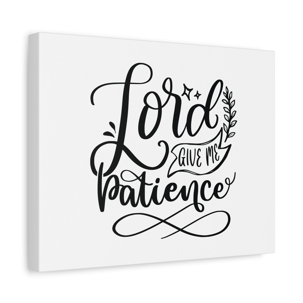 Scripture Canvas Lord Give Me Patience Psalm 37:7 Christian Wall Art Bible Verse Print Ready to Hang-Express Your Love Gifts