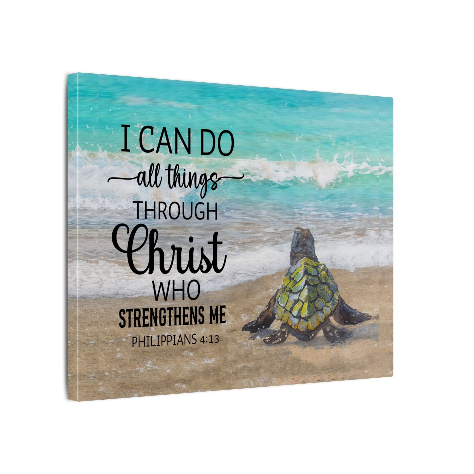 Scripture Walls Christ Strengthens Me Philippians 4:13 Christian Wall Art Print Ready to Hang Unframed-Express Your Love Gifts