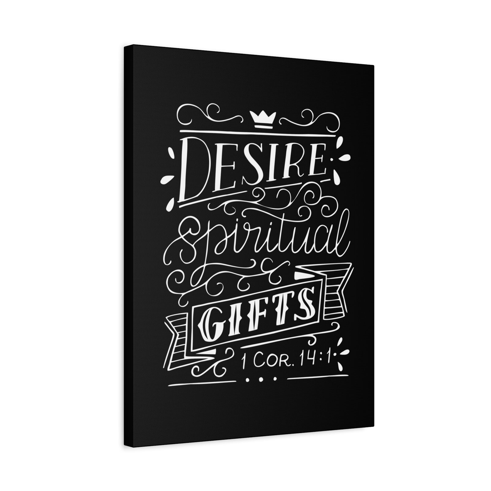 Scripture Canvas Desire Spiritual Gifts 1 Corinthians 14:1 Christian Wall Art Bible Verse Print Ready To Hang-Express Your Love Gifts