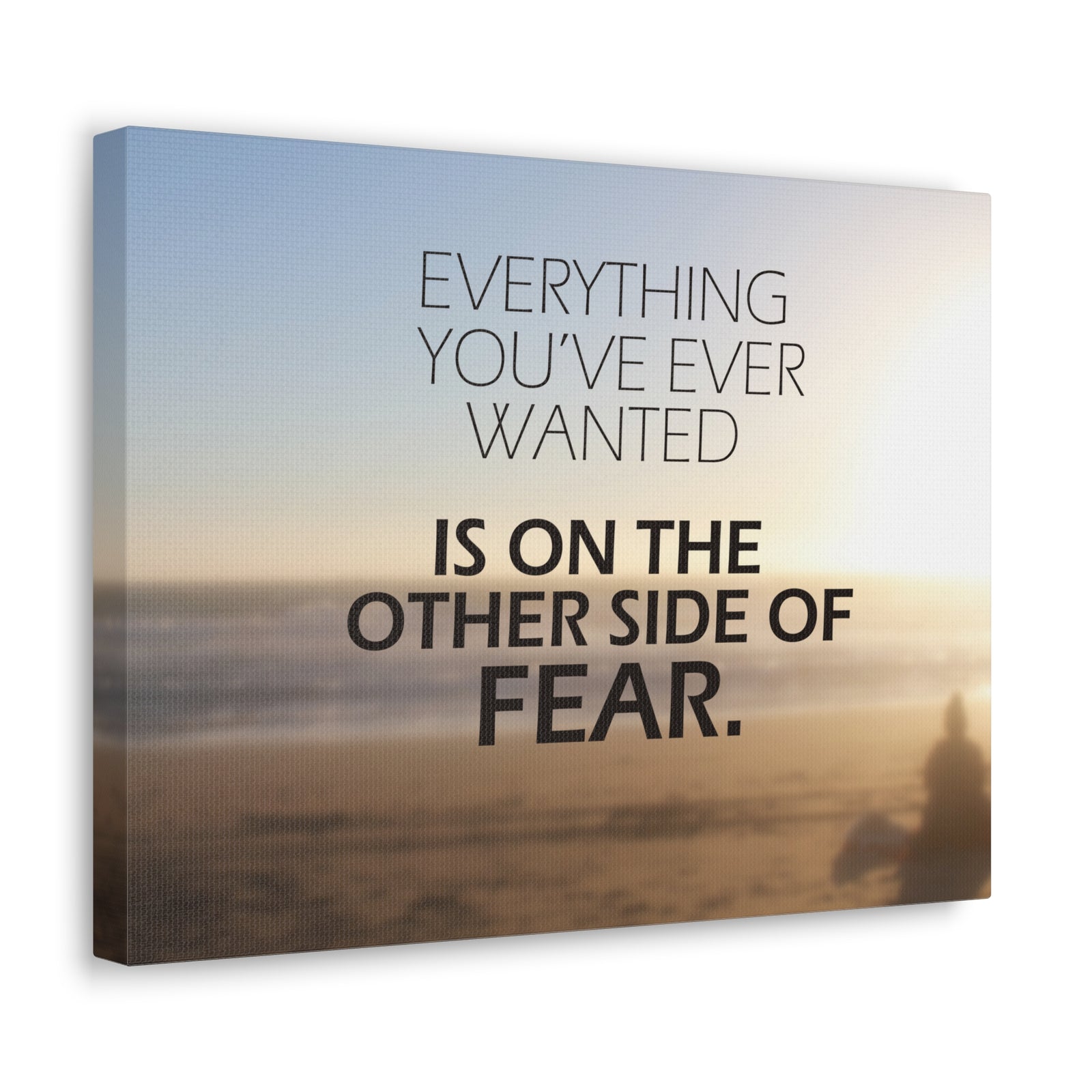 Inspirational Quote Canvas Everything You've Ever Wanted Wall Art Motivational Motto Inspiring Prints Artwork Decor Ready to Hang-Express Your Love Gifts
