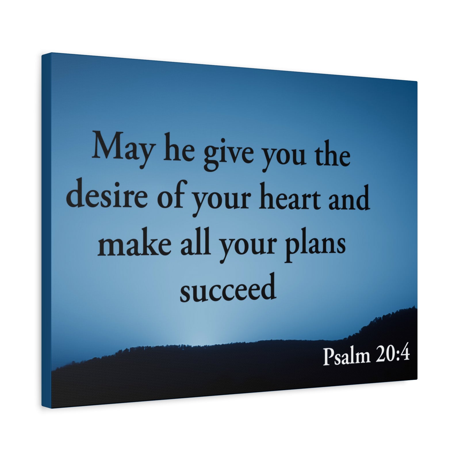 Scripture Walls Desire Of Your Heart Psalm 20:4 Bible Verse Canvas Christian Wall Art Ready to Hang-Express Your Love Gifts
