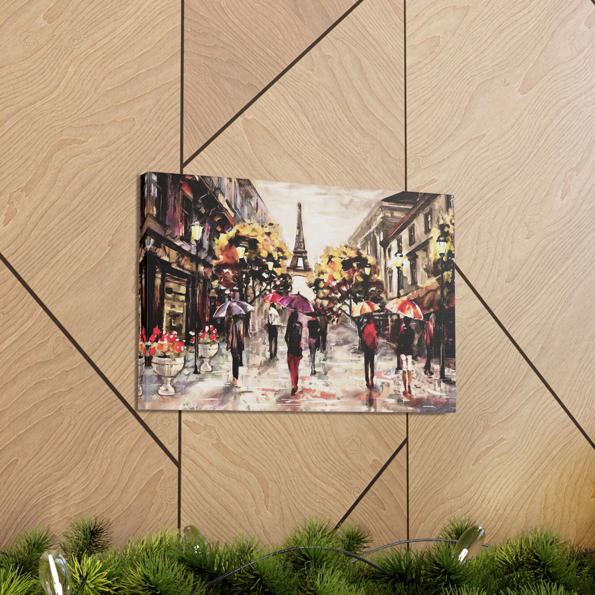 Paris Urban People Walking France Canvas Artwork High-Quality Breathtaking French City for Home Decor Ready to Hang-Express Your Love Gifts