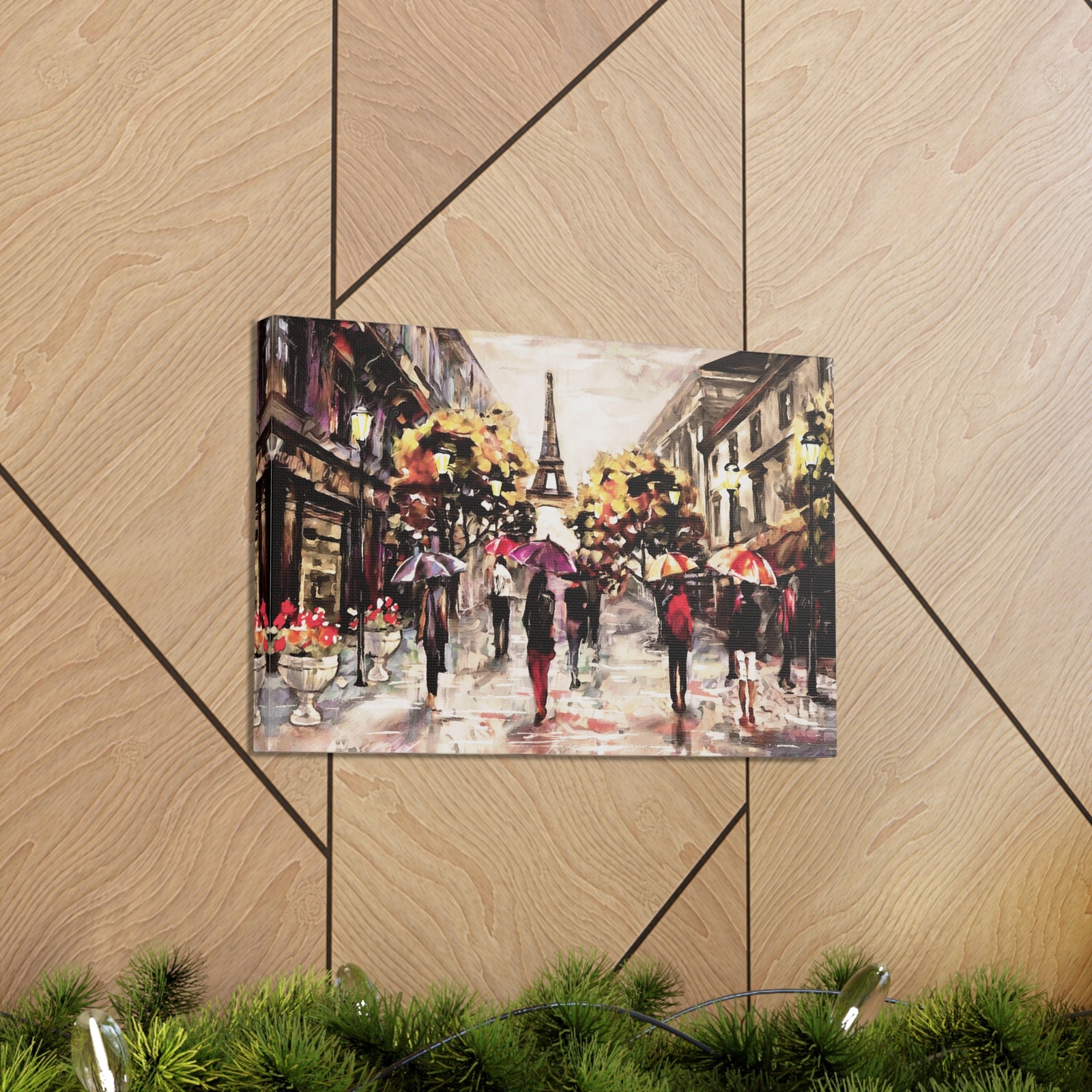 Paris Urban People Walking France Canvas Artwork High-Quality Breathtaking French City for Home Decor Ready to Hang-Express Your Love Gifts