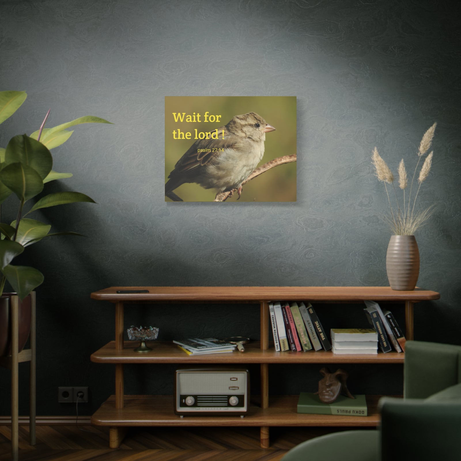 Scripture Walls Wait For The Lord Psalm 27:14 Bible Verse Canvas Christian Wall Art Ready to Hang-Express Your Love Gifts