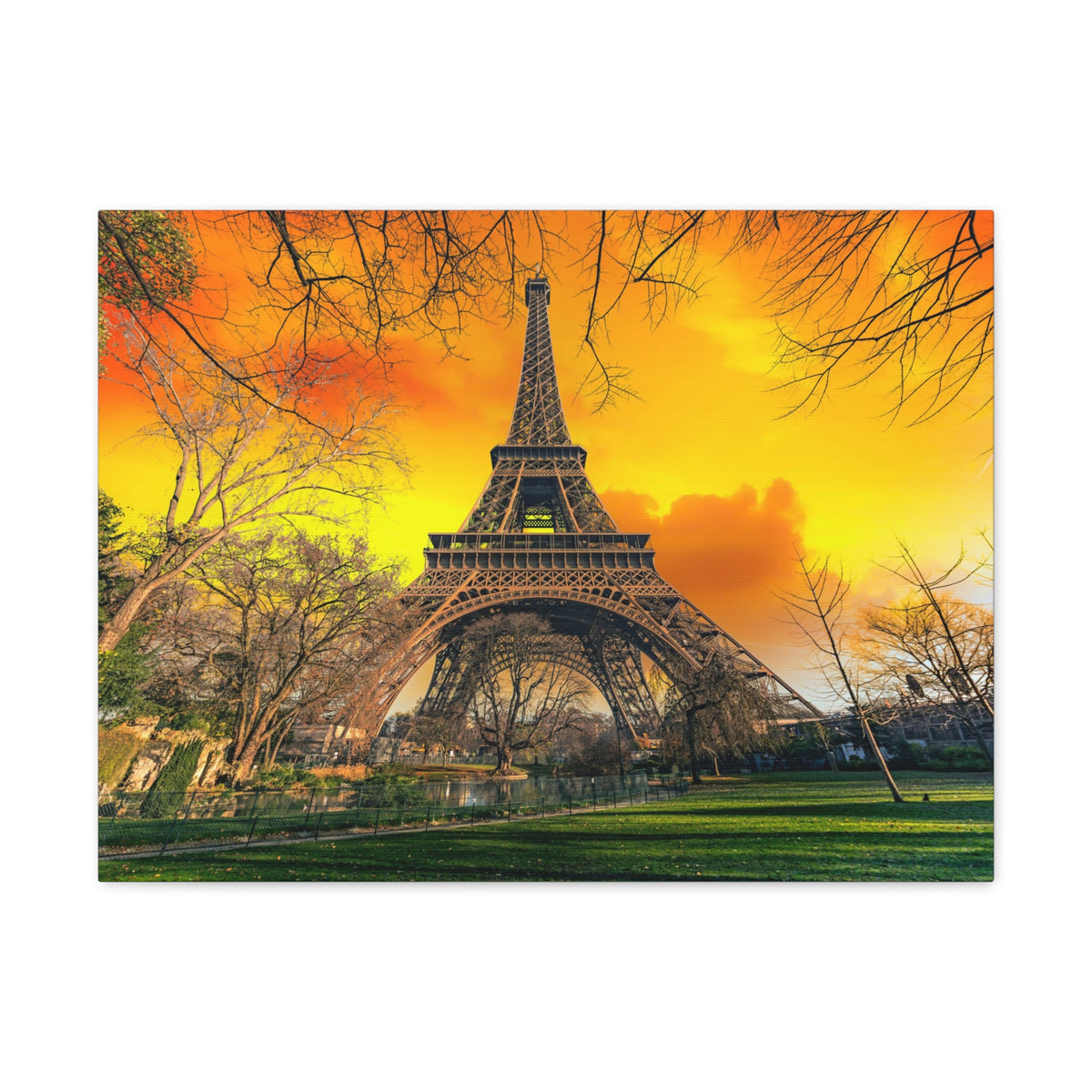 Fantastic View of Paris Eiffel Paris Eiffel Tower Couple France Canvas Artwork High-Quality Breathtaking French City for Home Decor Ready to Hang-Express Your Love Gifts