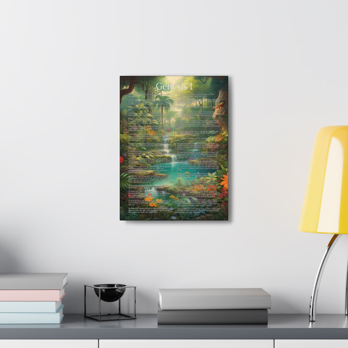 Scripture Walls Genesis 1 Chapter In the Beginning Christian Wall Art Print Ready to Hang Unframed-Express Your Love Gifts