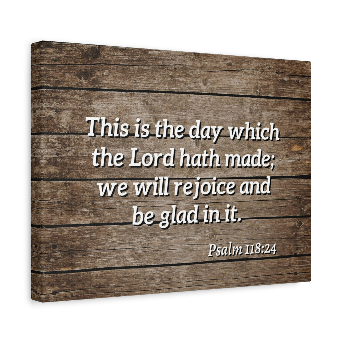 Scripture Walls Rejoice And Be Glad Psalm 118:24 Bible Verse Canvas Christian Wall Art Ready to Hang-Express Your Love Gifts