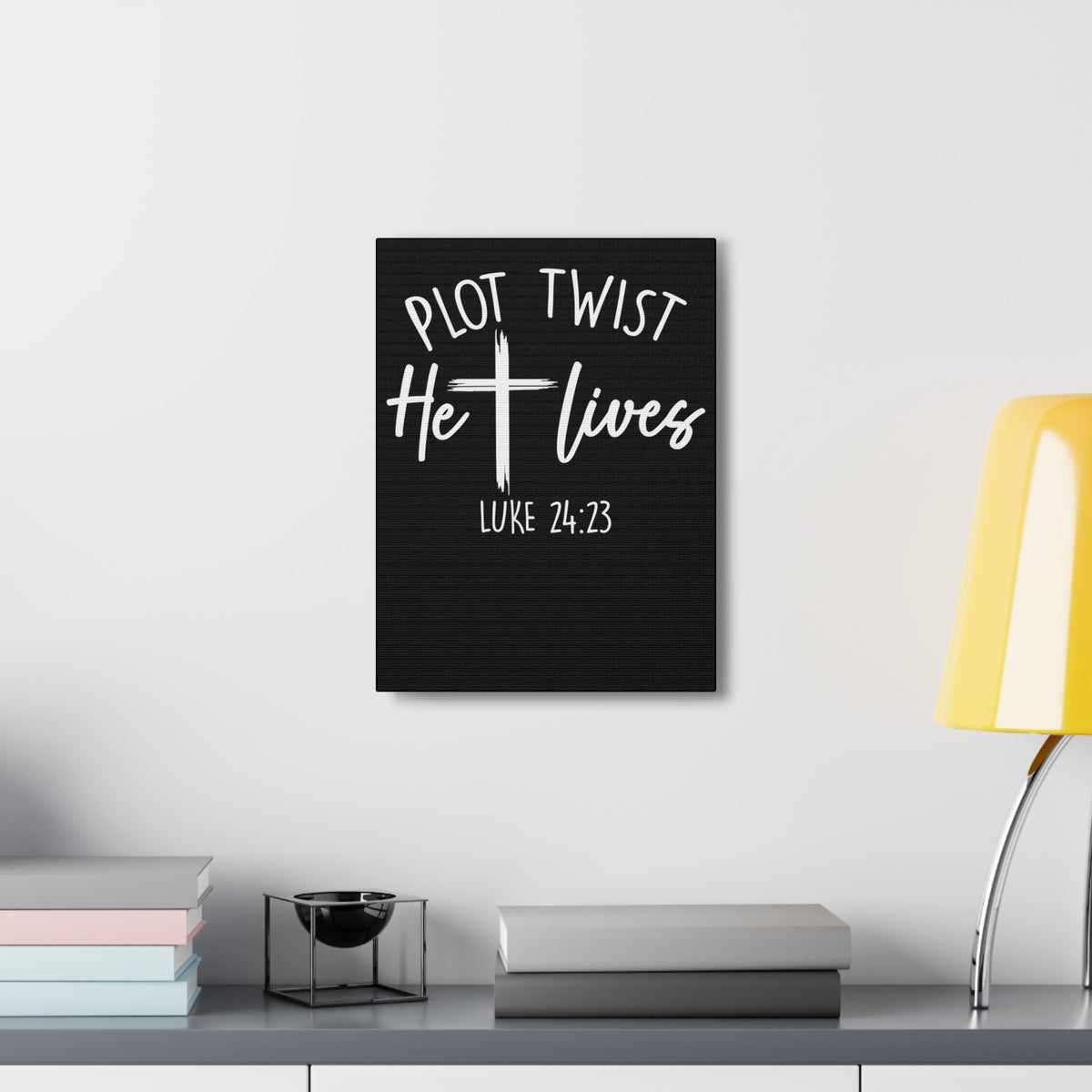 Scripture Walls Luke 24:23 Plot Twist Bible Verse Canvas Christian Wall Art Ready to Hang Unframed-Express Your Love Gifts