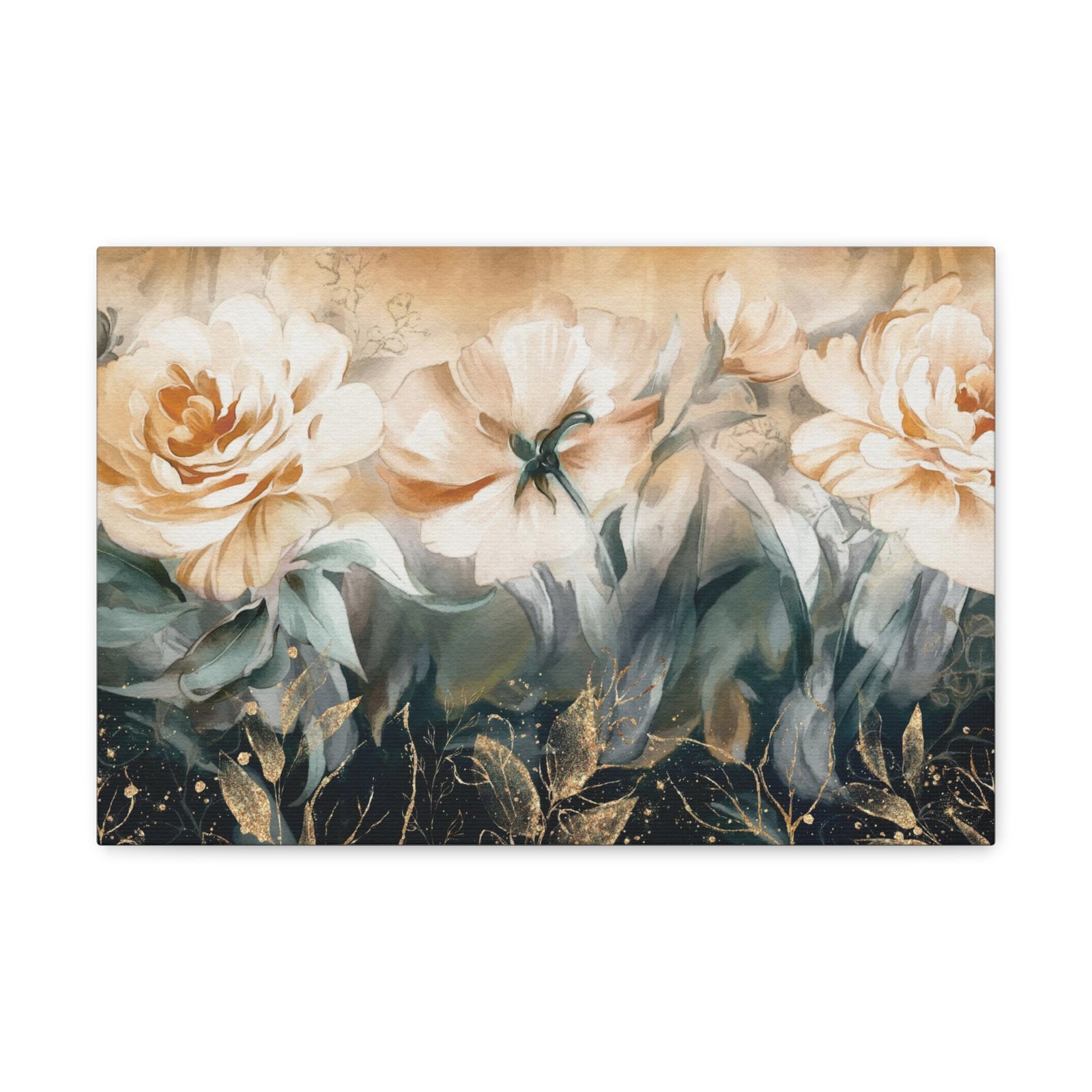 Oil Painting With Flower Rose Peonies Flower Canvas Wall Art for Home Decor Ready-to-Hang-Express Your Love Gifts