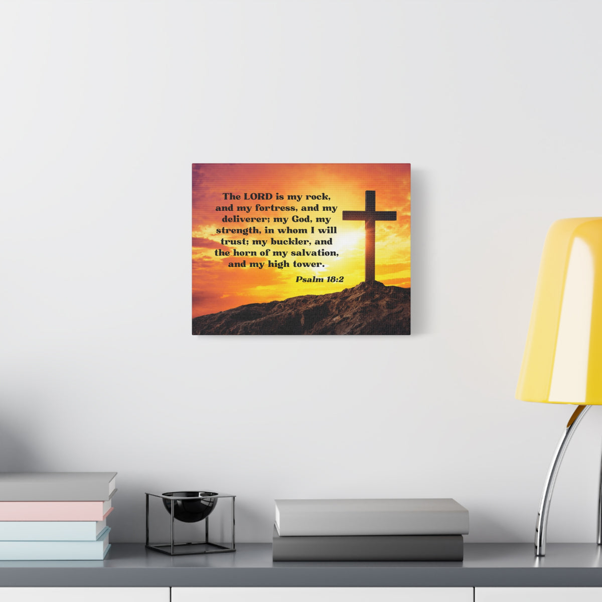 Scripture Walls My God Psalm 18:2 Bible Verse Canvas Christian Wall Art Ready to Hang-Express Your Love Gifts