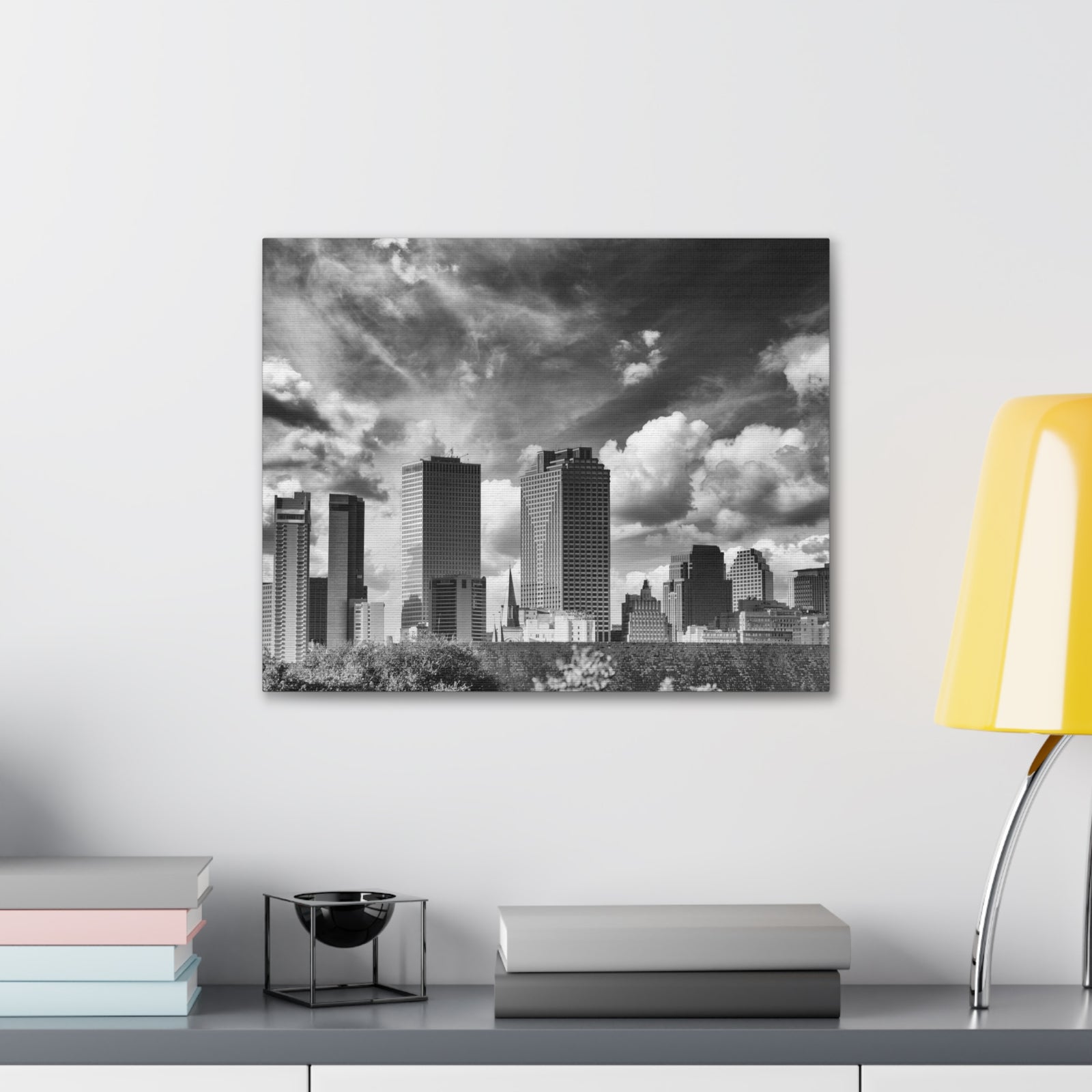 New Orleans Black And White Skyline Canvas Artwork High-Quality Breathtaking Stunning Cityscape for Home Decor Ready to Hang-Express Your Love Gifts