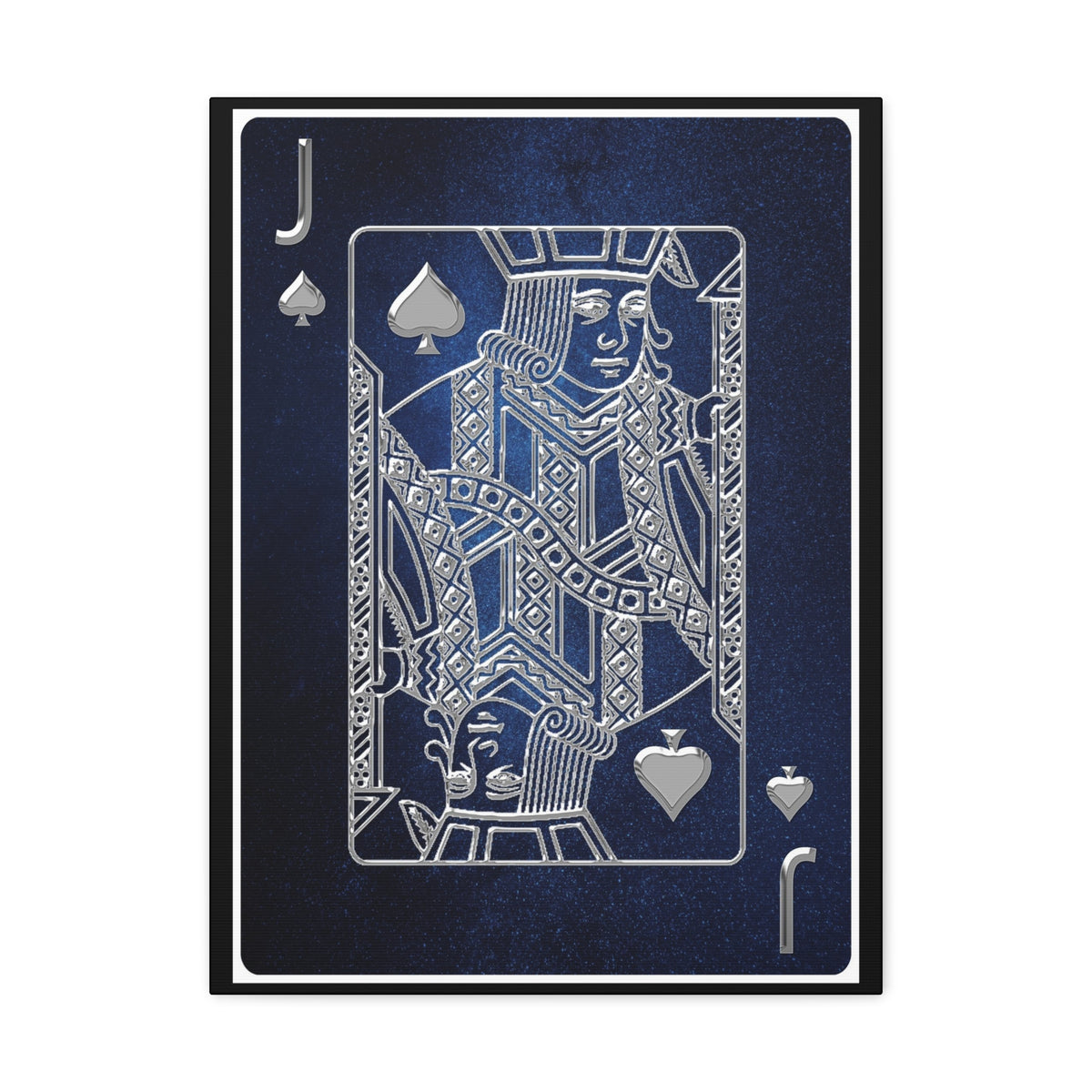 Jack Of Spades Space Background Playing Card Canvas Wall Art for Home Decor Ready-to-Hang-Express Your Love Gifts