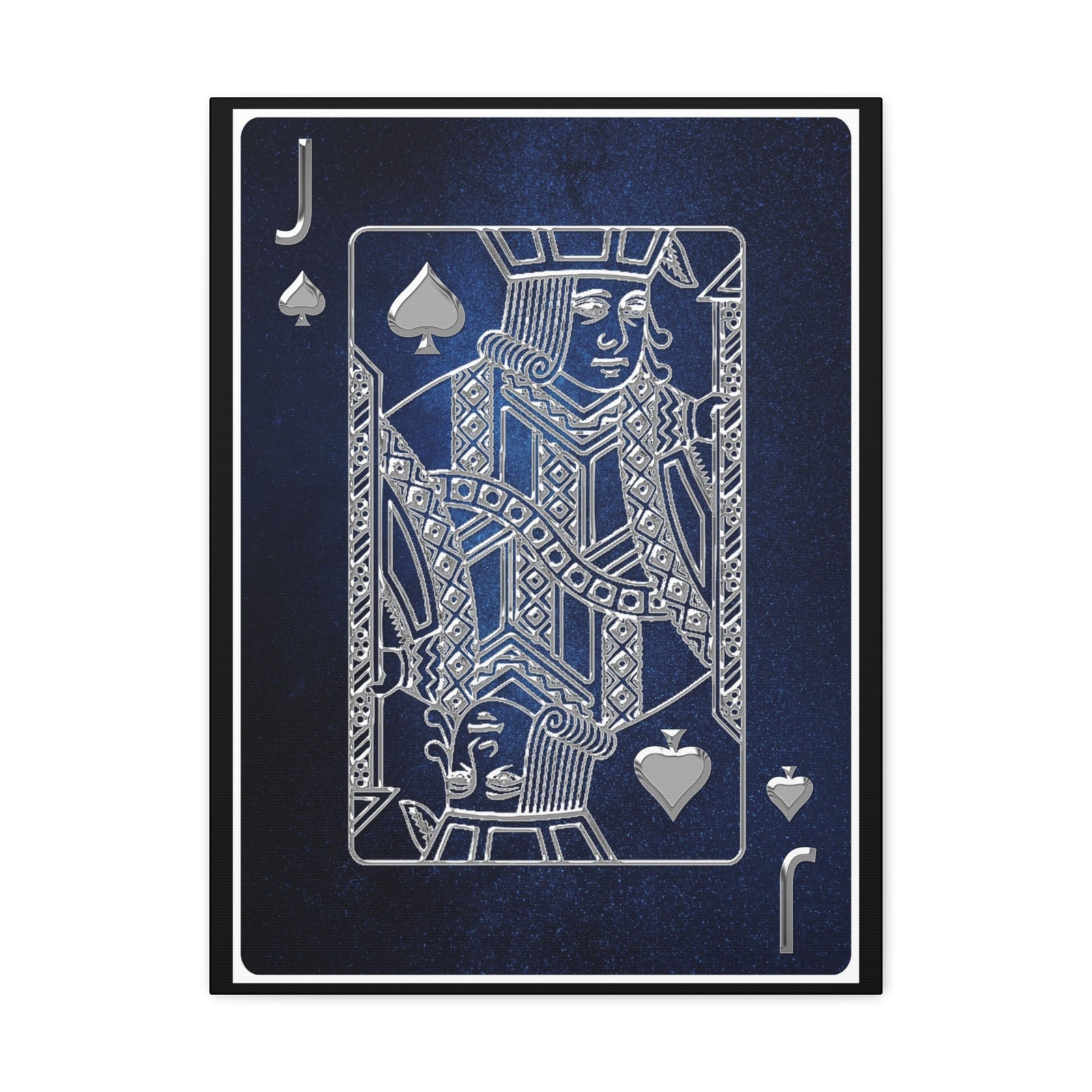 Jack Of Spades Space Background Playing Card Canvas Wall Art for Home Decor Ready-to-Hang-Express Your Love Gifts