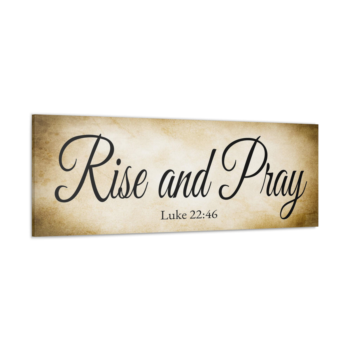 Scripture Walls Luke 22:46 Gold Bible Verse Canvas Christian Wall Art Ready to Hang Unframed-Express Your Love Gifts