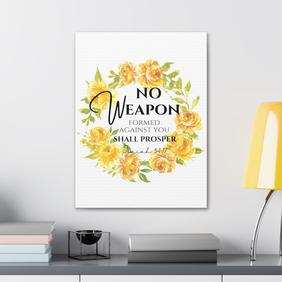 Scripture Walls Isaiah 54:17 No Weapon Bible Verse Canvas Christian Wall Art Ready to Hang Unframed-Express Your Love Gifts