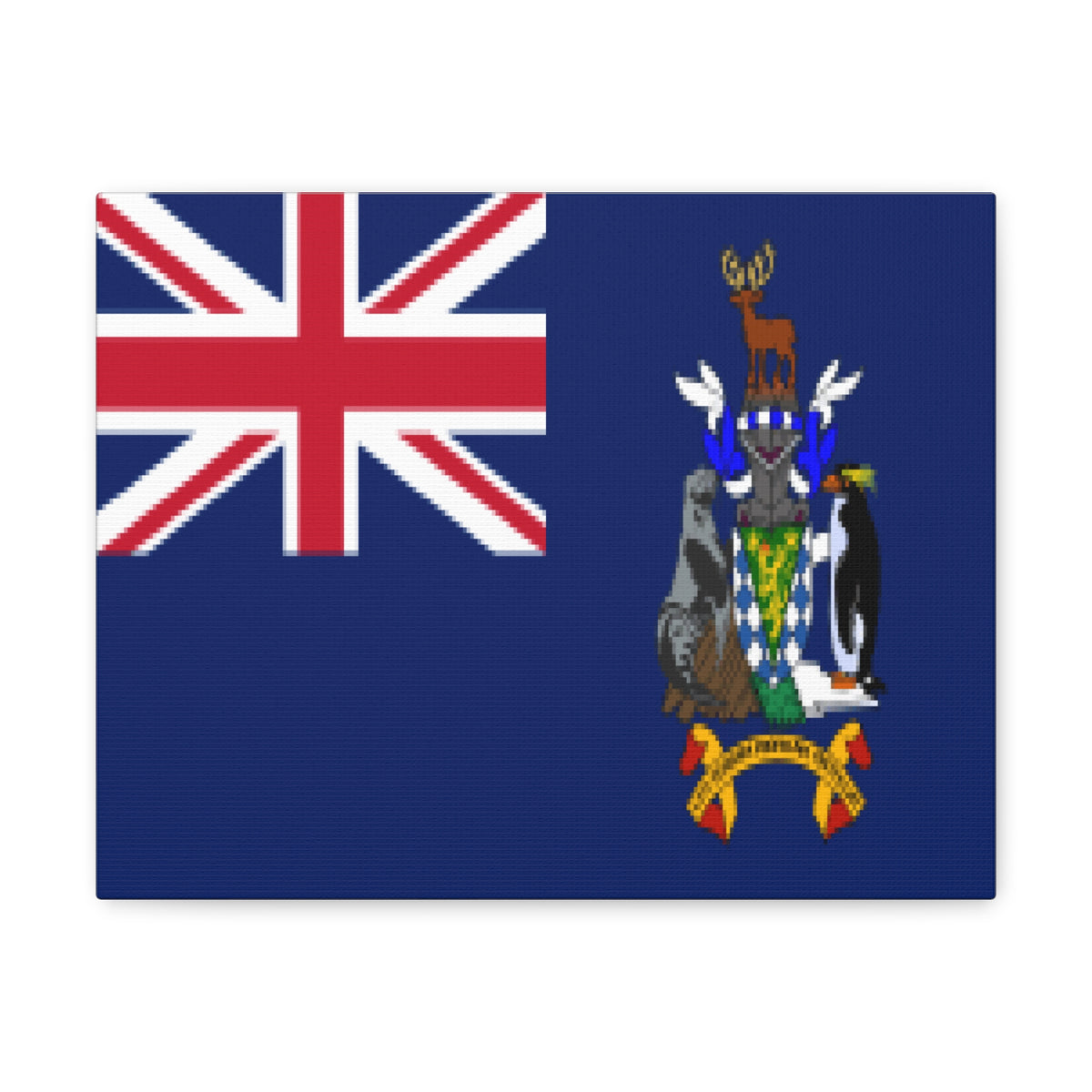 South Georgia Country Flag Canvas Vibrant Wall Art Unframed Home Decor-Express Your Love Gifts