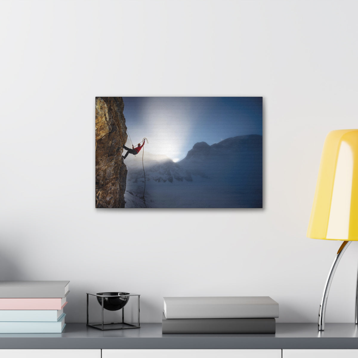 Mountain Rock Climbing Nature Wilderness Photography Canvas Wall Art for Home Decor Ready-to-Hang-Express Your Love Gifts