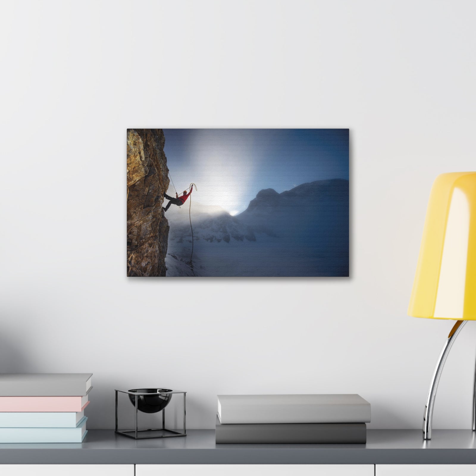 Mountain Rock Climbing Nature Wilderness Photography Canvas Wall Art for Home Decor Ready-to-Hang-Express Your Love Gifts