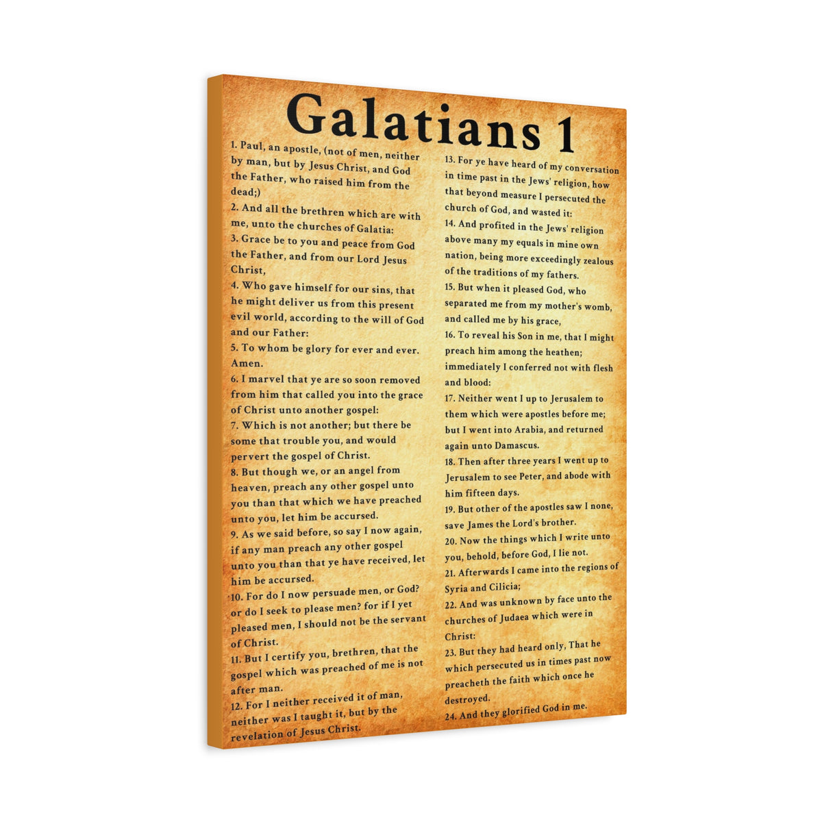 Scripture Walls Galatians 1 Chapter Gold Defending the Gospel of Grace Gold Bible Canvas Christian Wall Art Ready to Hang Unframed-Express Your Love Gifts
