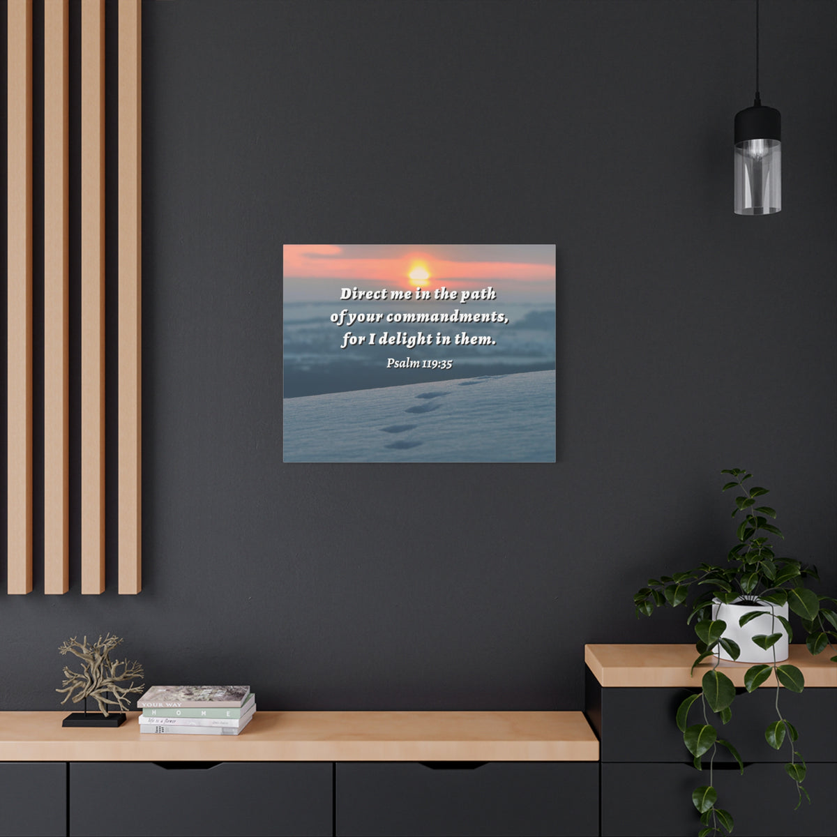 Scripture Walls Direct Me In The Path Psalm 119:35 Bible Verse Canvas Christian Wall Art Ready to Hang-Express Your Love Gifts