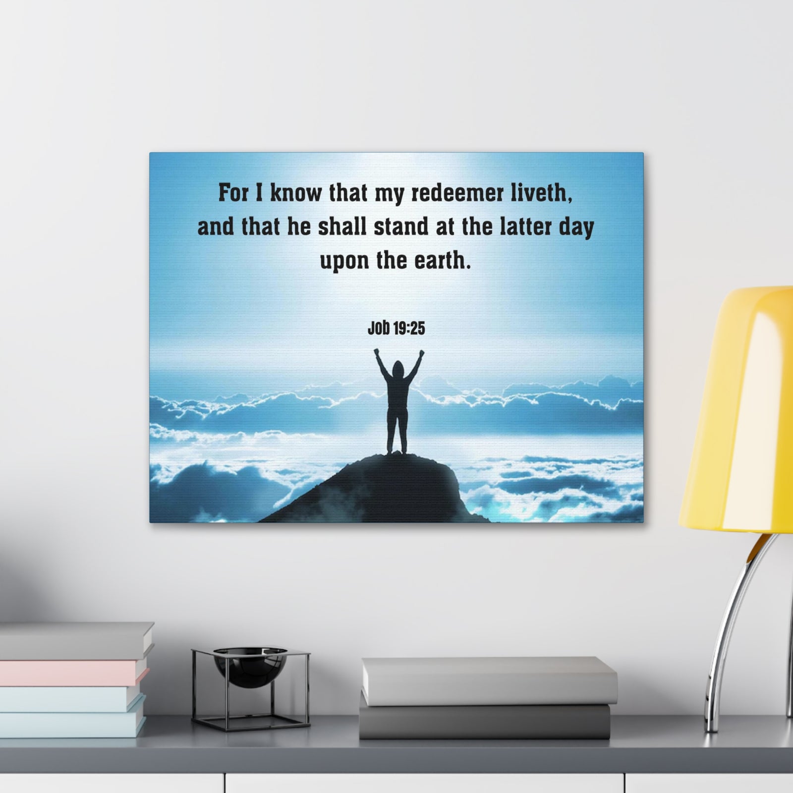 Scripture Walls For I Know Job 19:25 Christian Wall Art Print Ready to Hang Unframed-Express Your Love Gifts