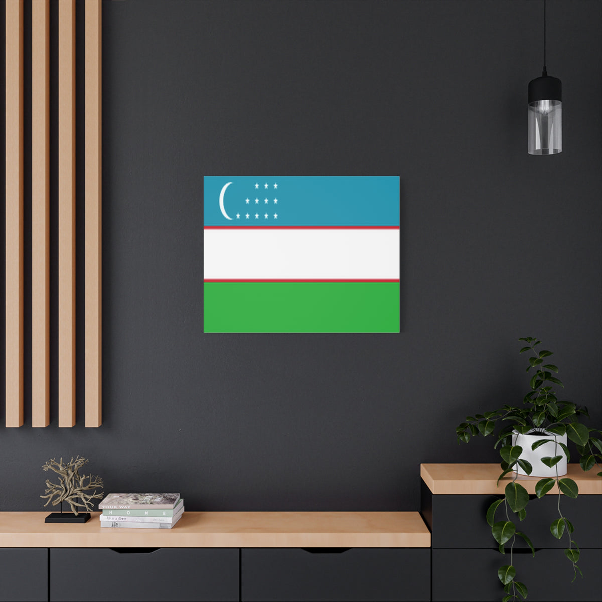 Uzbekistan Country Flag Canvas Vibrant Wall Art Unframed Home Decor-Express Your Love Gifts