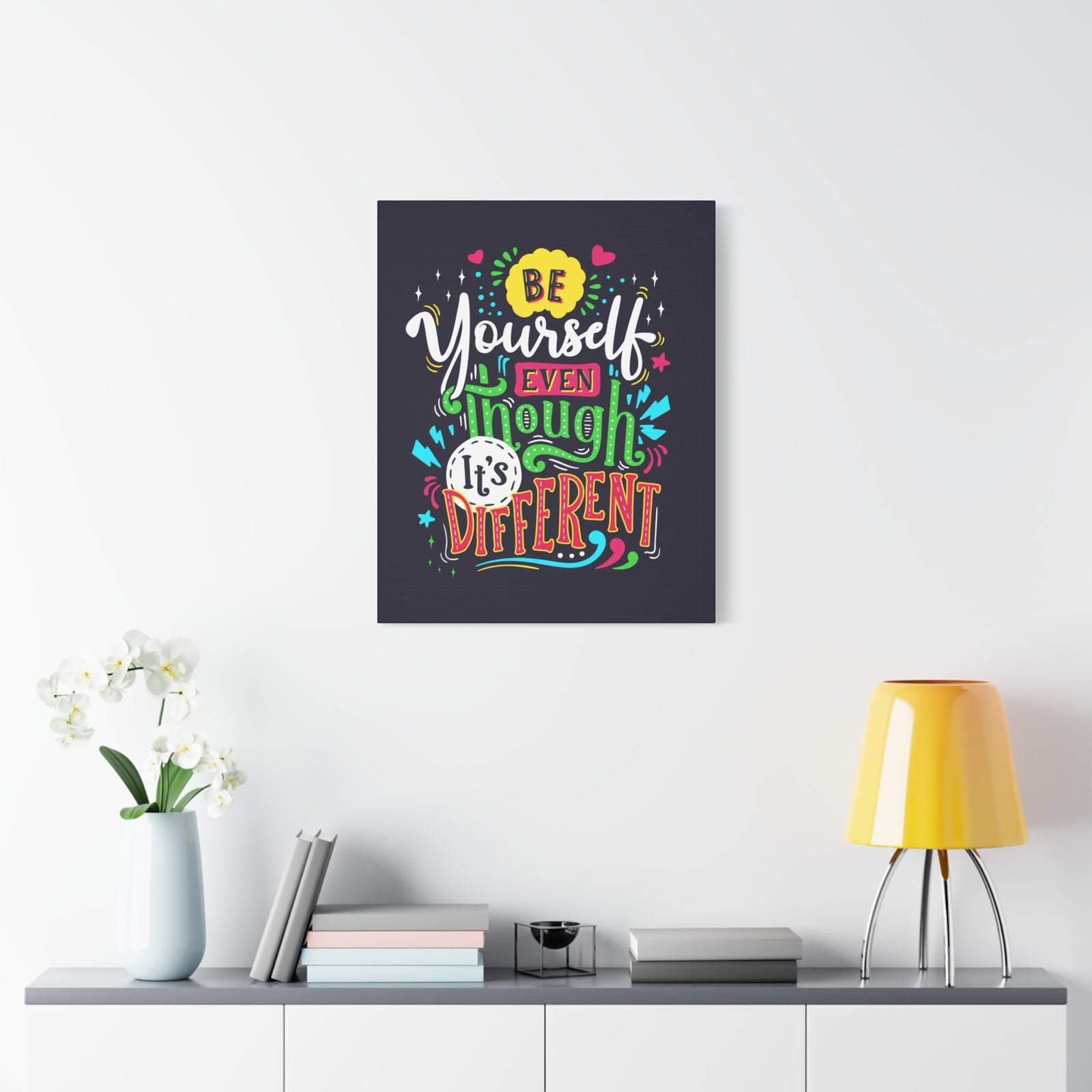 Inspirational Quote Canvas Be Yourself Wall Art Motivational Motto Inspiring Prints Artwork Decor Ready to Hang-Express Your Love Gifts