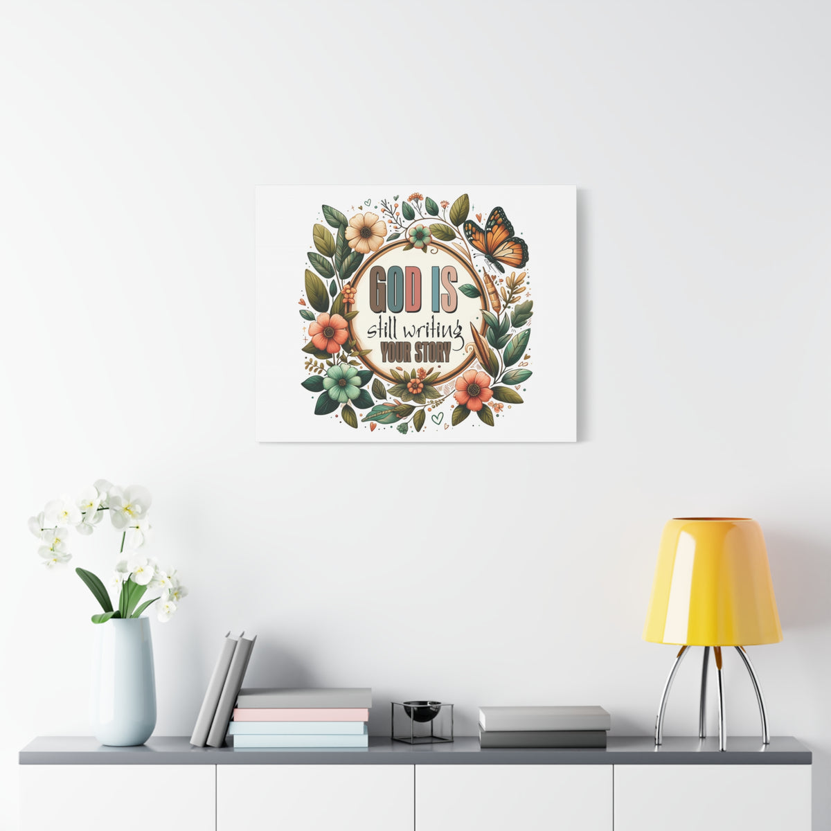 Scripture Walls God is Still Writing Bible Verse Canvas Christian Wall Art Ready to Hang Unframed-Express Your Love Gifts