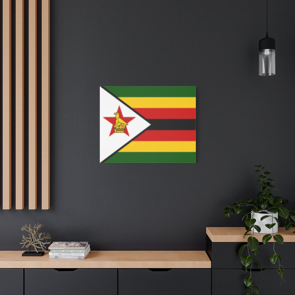 Zimbabwe Country Flag Canvas Vibrant Wall Art Unframed Home Decor-Express Your Love Gifts