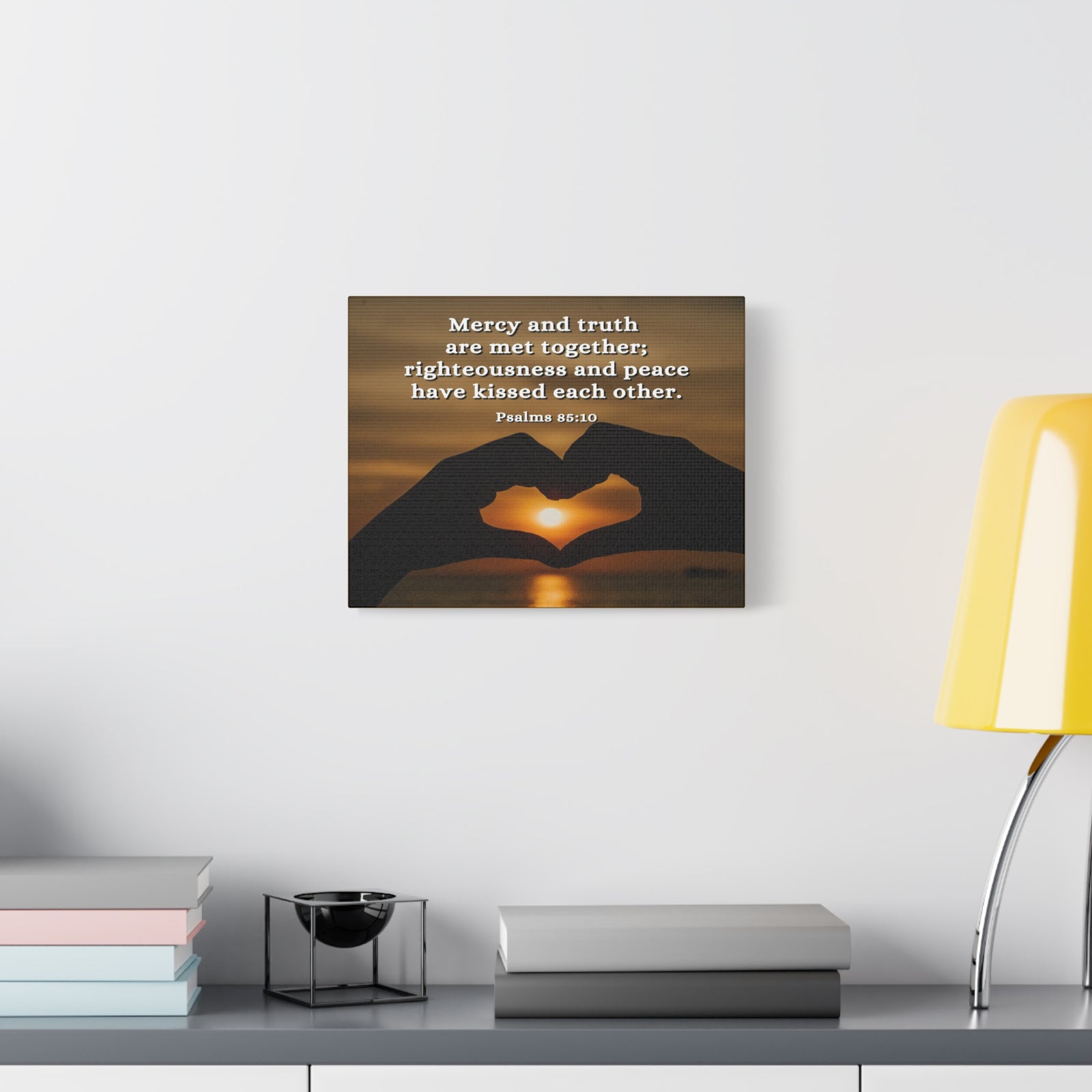 Scripture Walls Mercy And Truth Psalms 85:10 Bible Verse Canvas Christian Wall Art Ready to Hang-Express Your Love Gifts