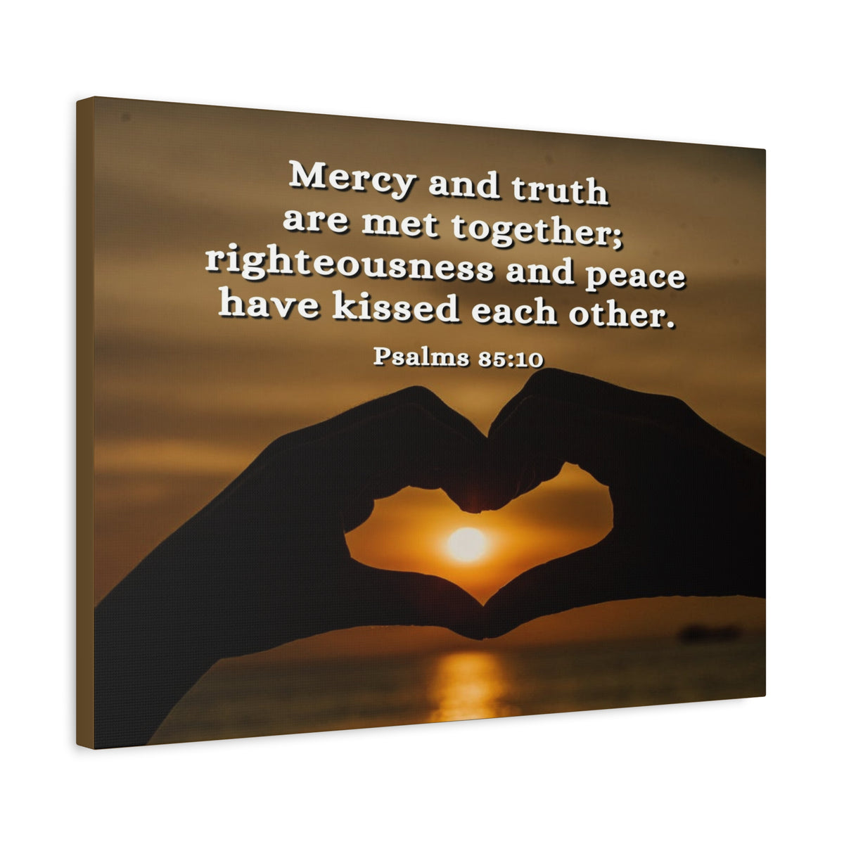 Scripture Walls Mercy And Truth Psalms 85:10 Bible Verse Canvas Christian Wall Art Ready to Hang-Express Your Love Gifts