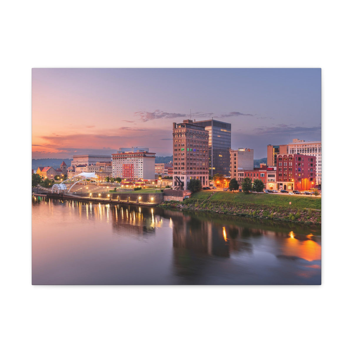 Charleston Night Skyline Canvas Artwork High-Quality Breathtaking Stunning Cityscape for Home Decor Ready to Hang-Express Your Love Gifts