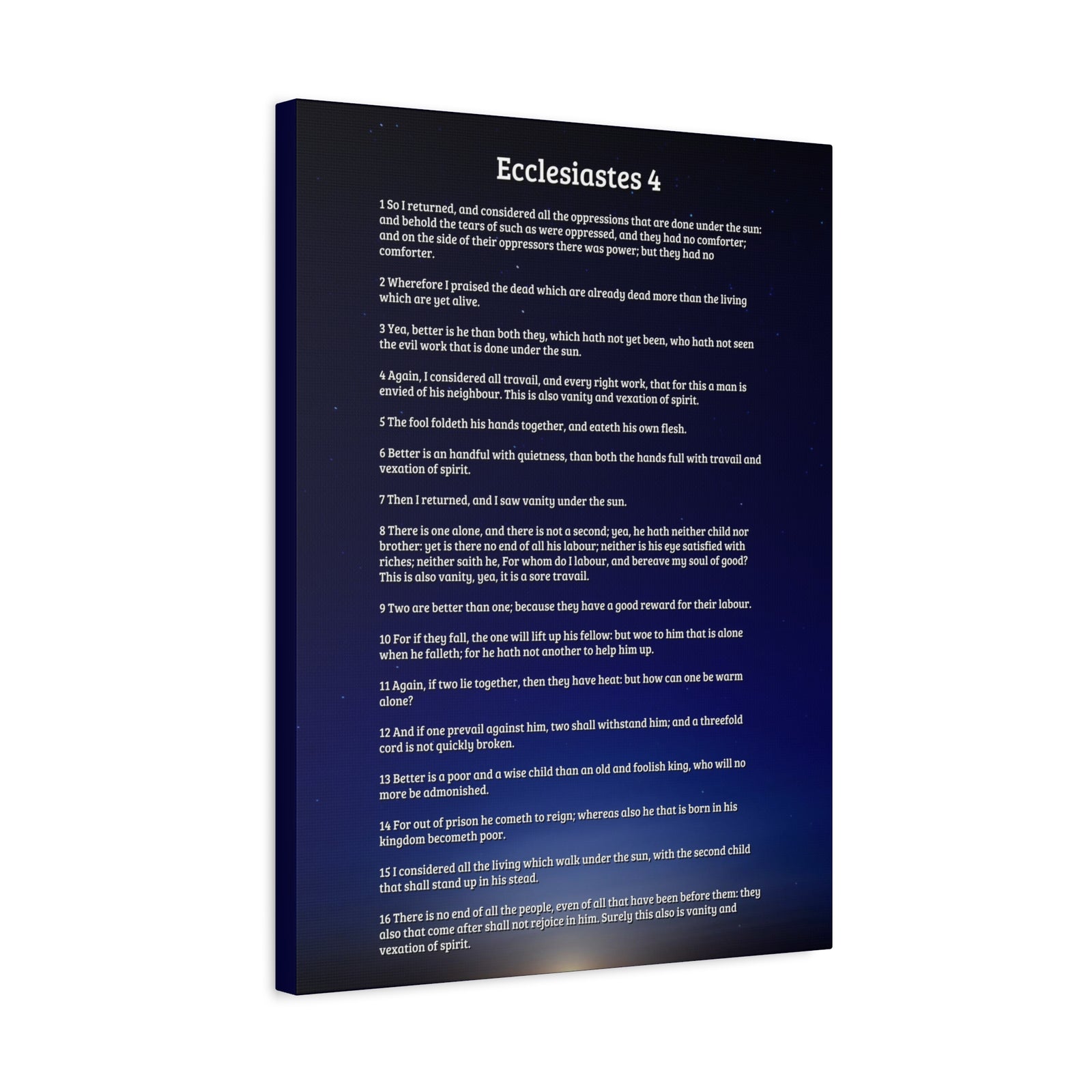 Scripture Walls Consider All Oppressions Ecclesiastes 4 Bible Verse Canvas Christian Wall Art Ready to Hang-Express Your Love Gifts