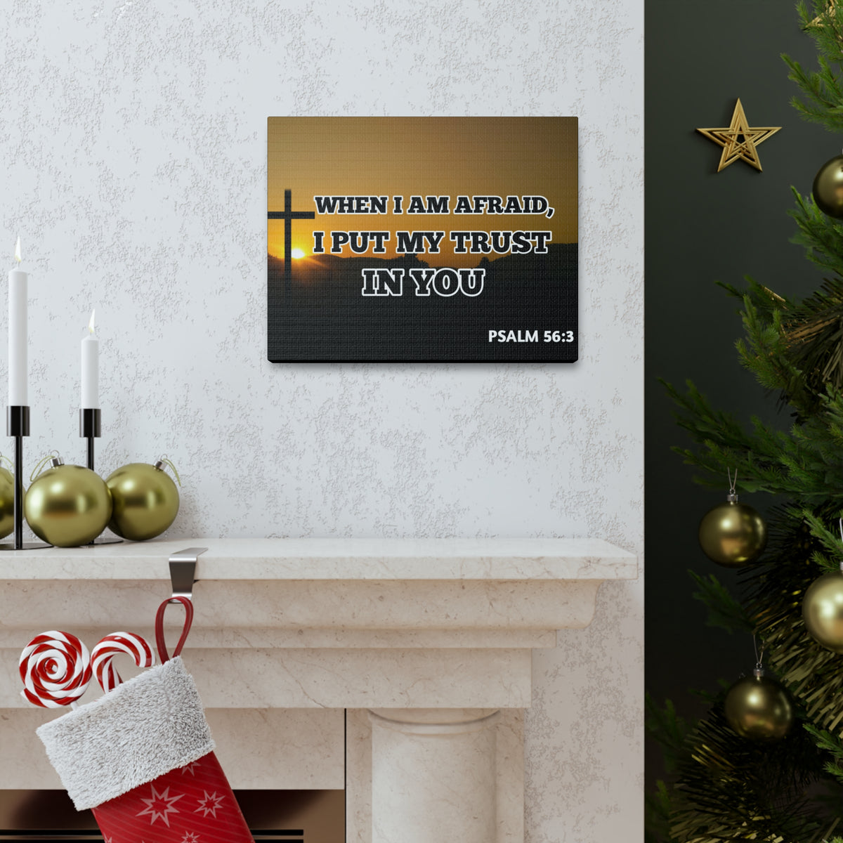 Scripture Walls My Trust In You Psalm 56:3 Bible Verse Canvas Christian Wall Art Ready to Hang-Express Your Love Gifts