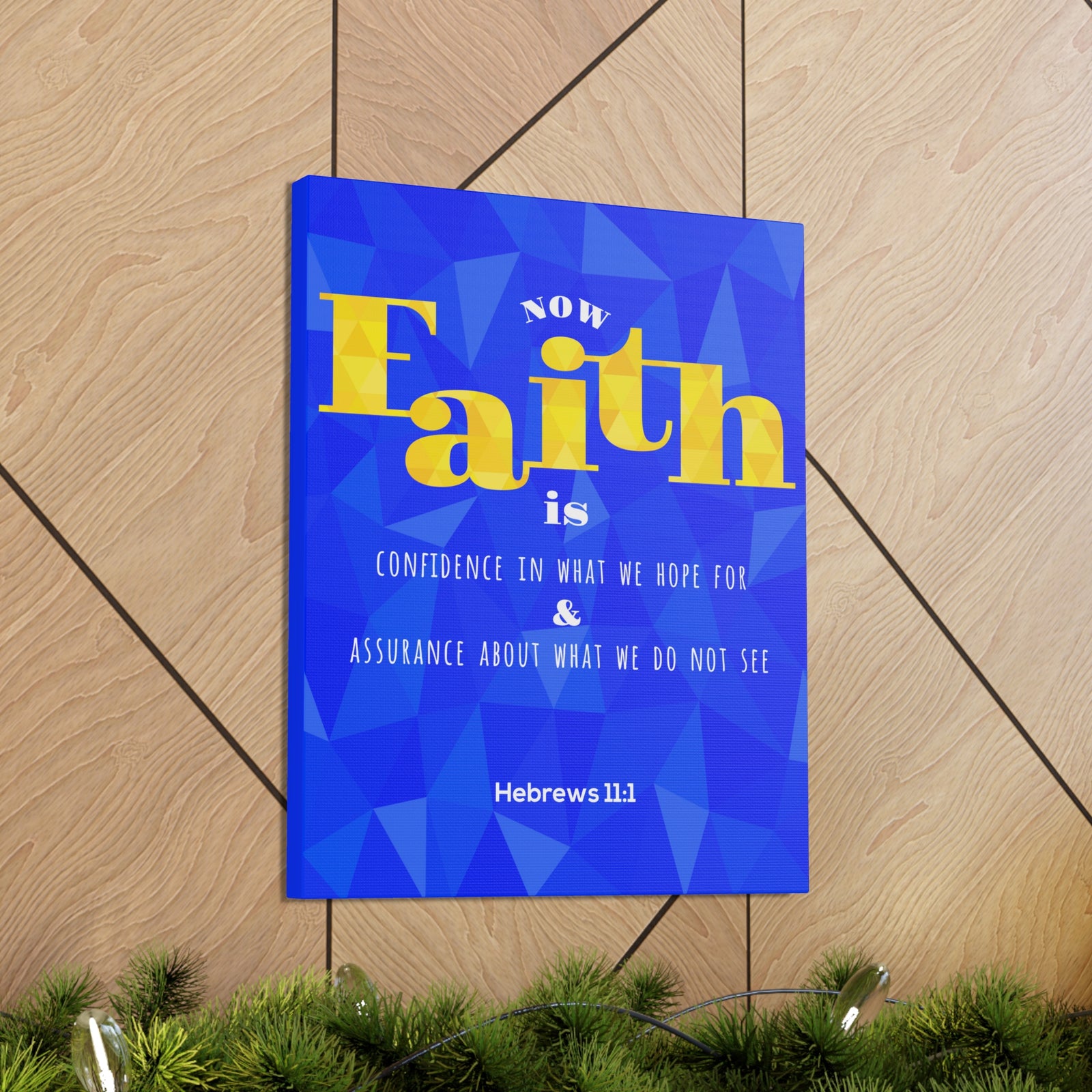 Scripture Canvas Now Faith Is Confidence Hebrews 11:1 Christian Wall Art Bible Verse Print Ready To Hang-Express Your Love Gifts