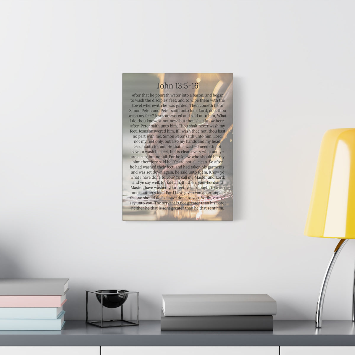 Scripture Walls Footwashing John 13:5-16 Christ Christian Wall Art Print Ready to Hang Unframed-Express Your Love Gifts