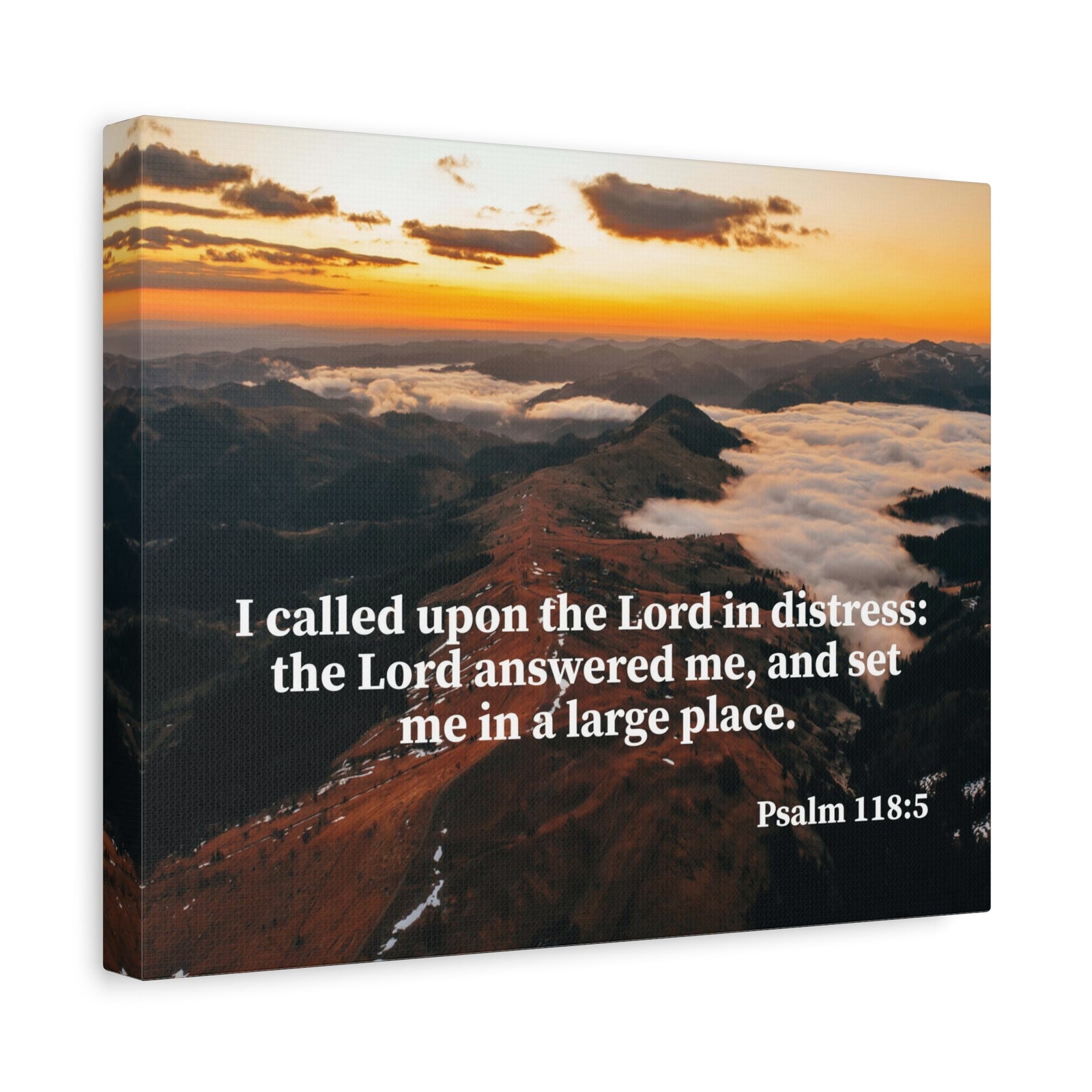 Bible Verse Canvas Called on the Lord Psalm 118:5 Wall Art Christian Home Decor-Express Your Love Gifts