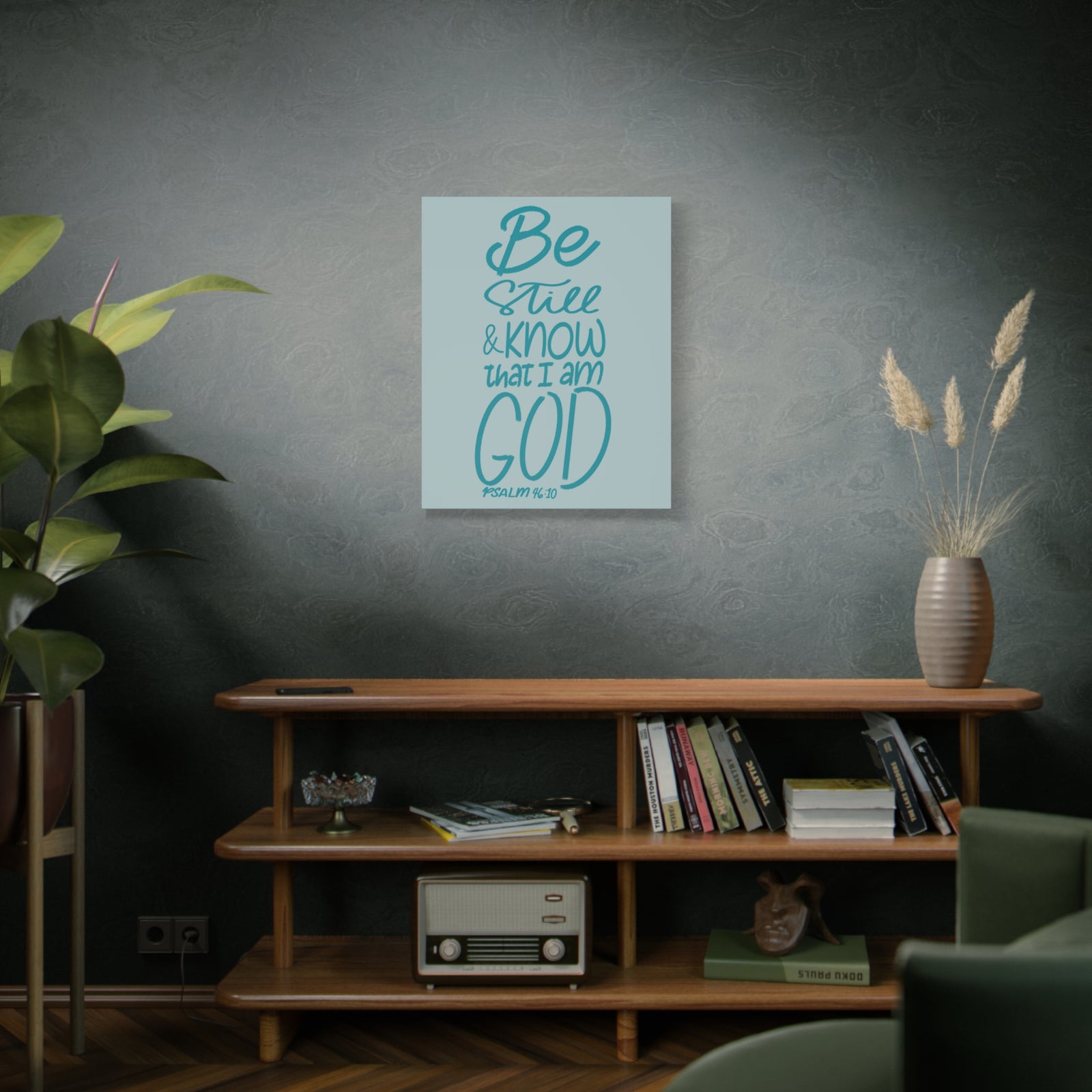 Scripture Walls Know That I Am God Psalm 46:10 Bible Verse Canvas Christian Wall Art Ready to Hang-Express Your Love Gifts