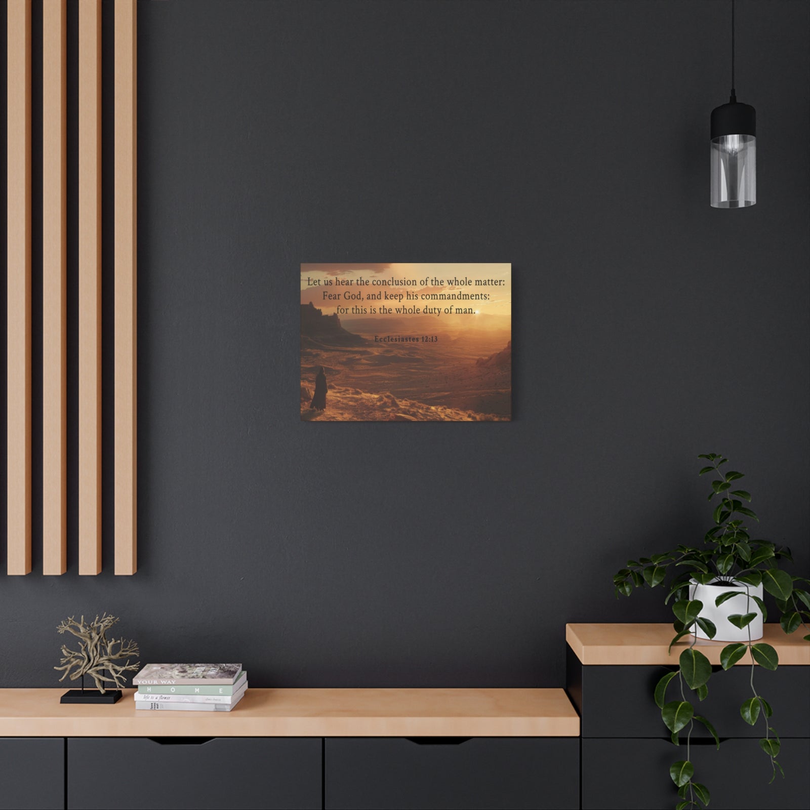 Scripture Walls Ecclesiastes 12:13 Bible Verse Canvas Christian Wall Art Ready to Hang Unframed-Express Your Love Gifts